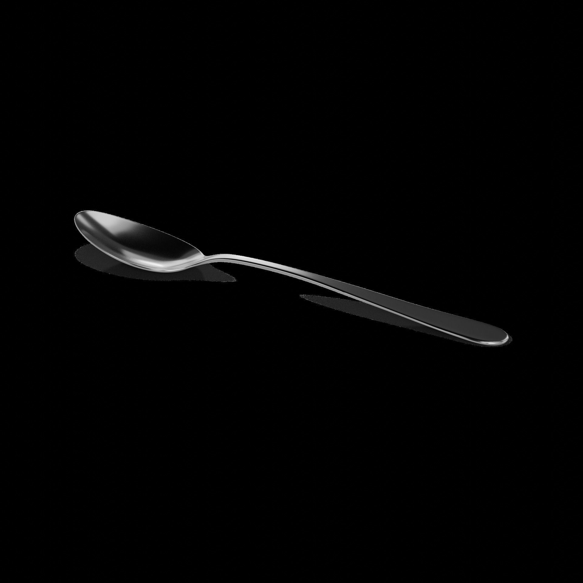 Cutlery Spoon Free low-poly 3D model_1