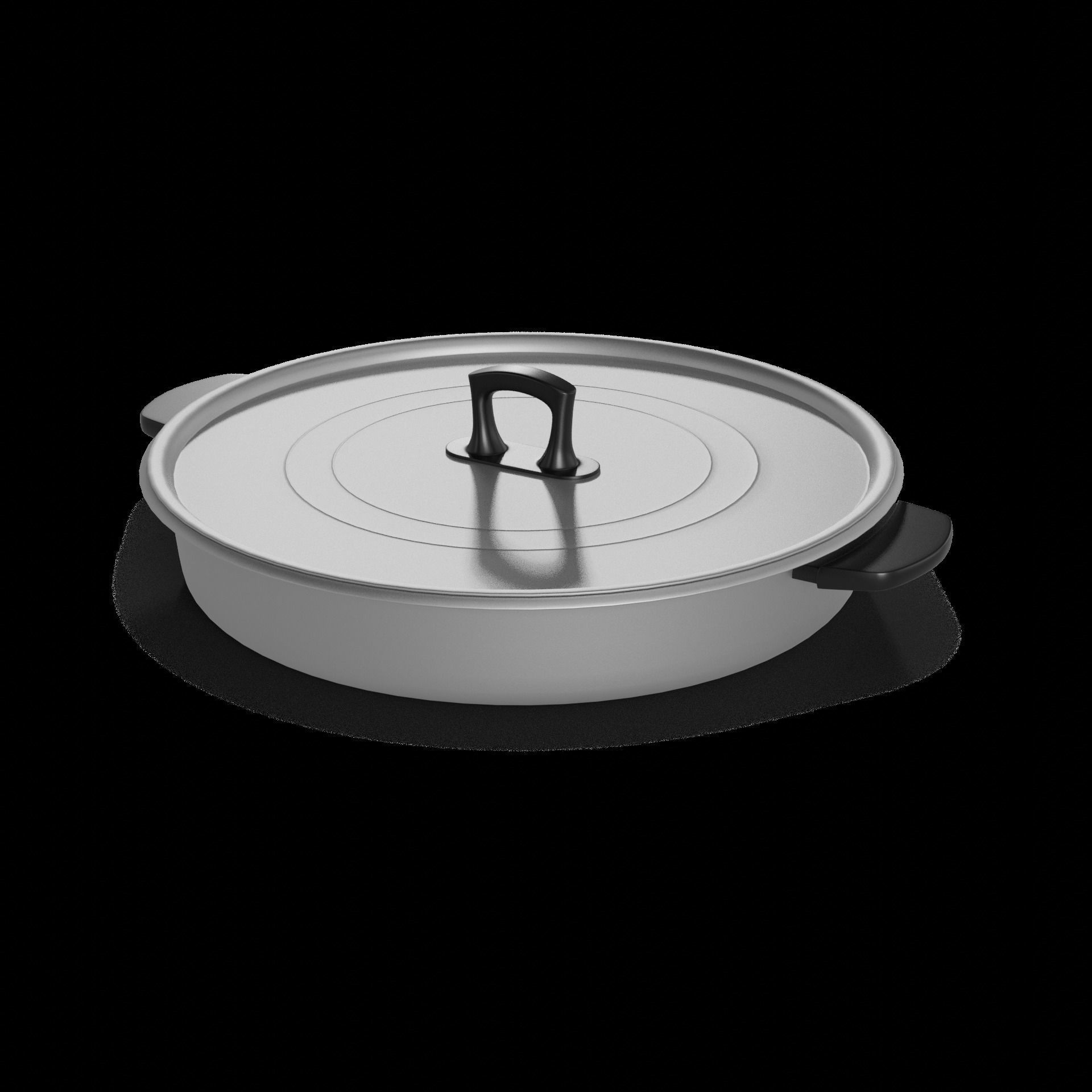 Baking dishes Springform Pan Low-poly 3D model_1