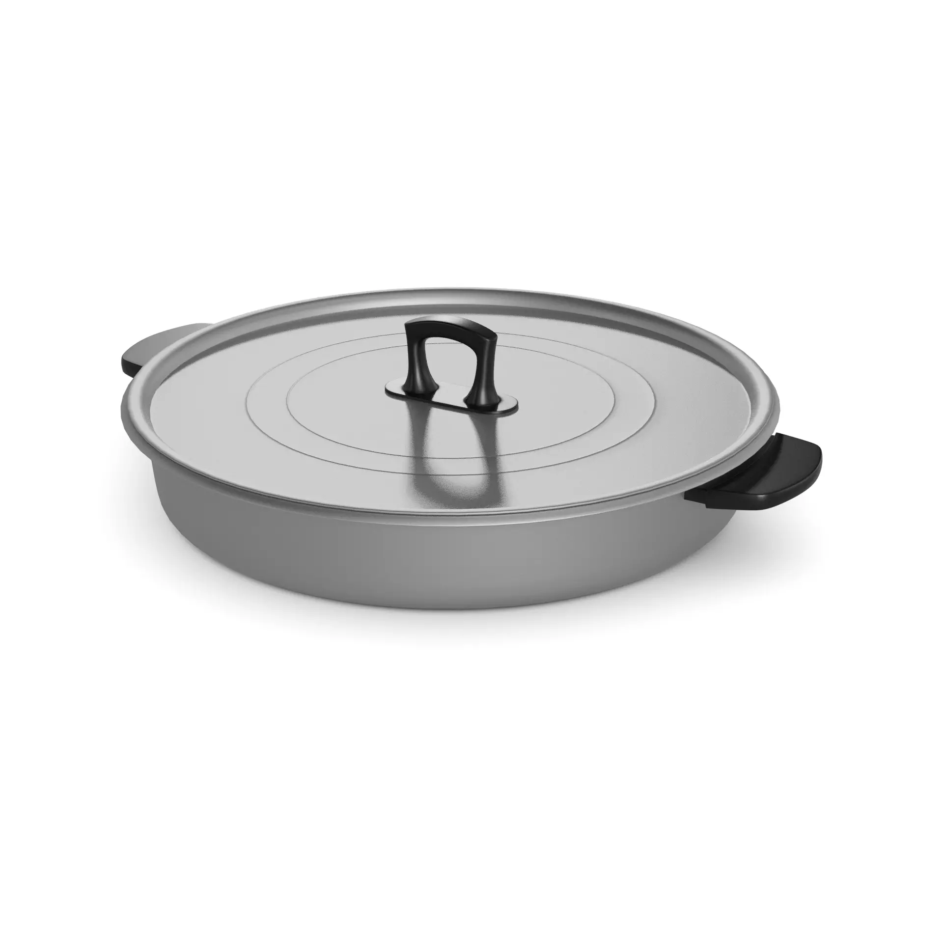 Baking dishes Springform Pan Low-poly 3D model_0