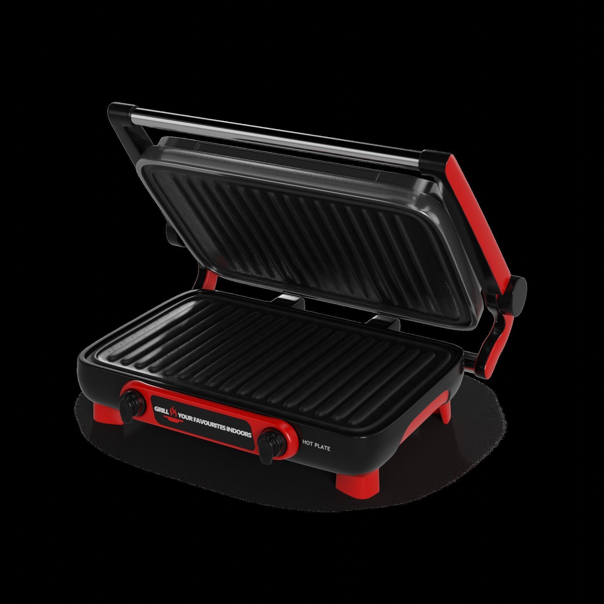 Kitchen appliances Electric Grill 3D model_1