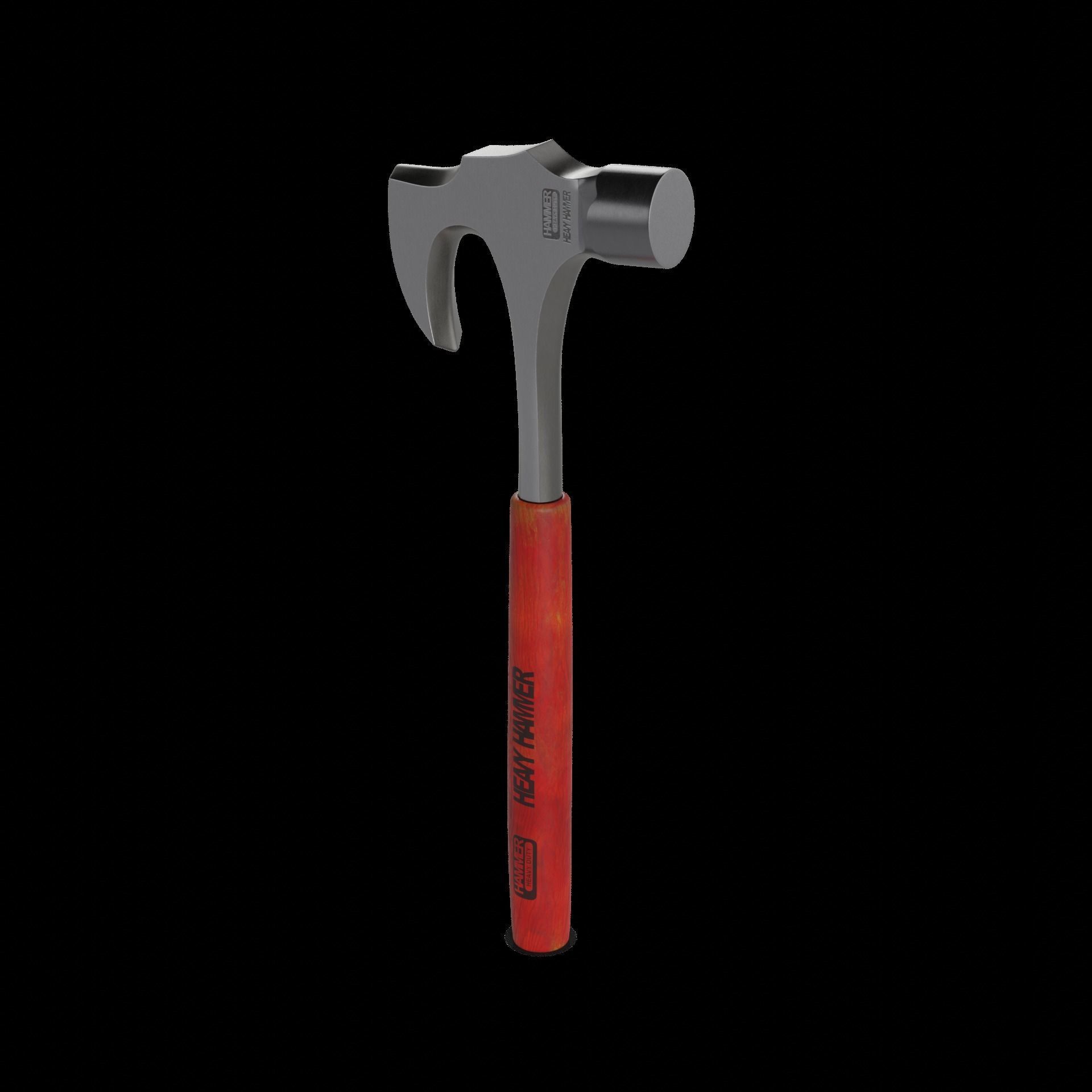 DIY essentials Hammer Low-poly 3D model_1