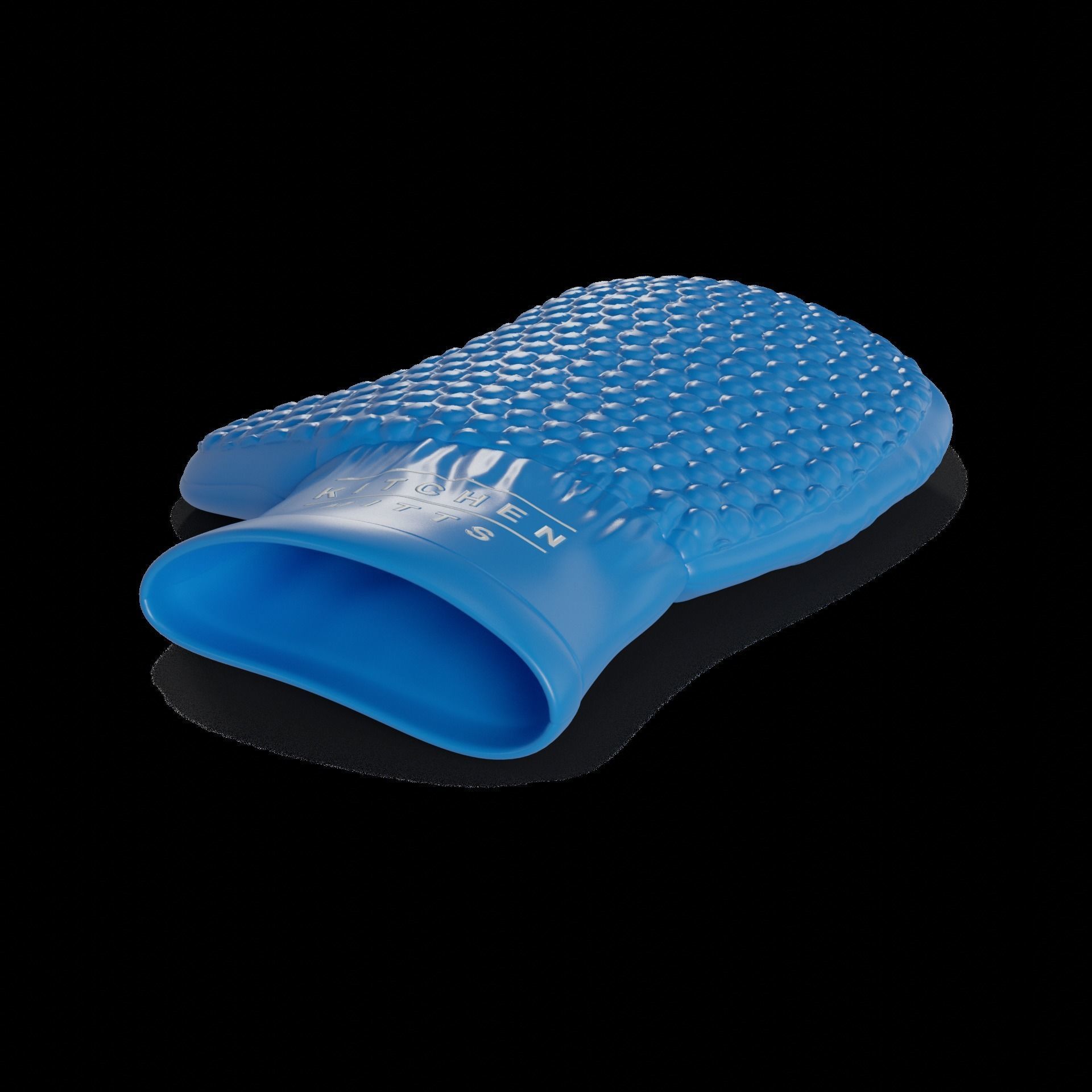 Kitchen utensils Silicone Oven Mitts 3D model_1