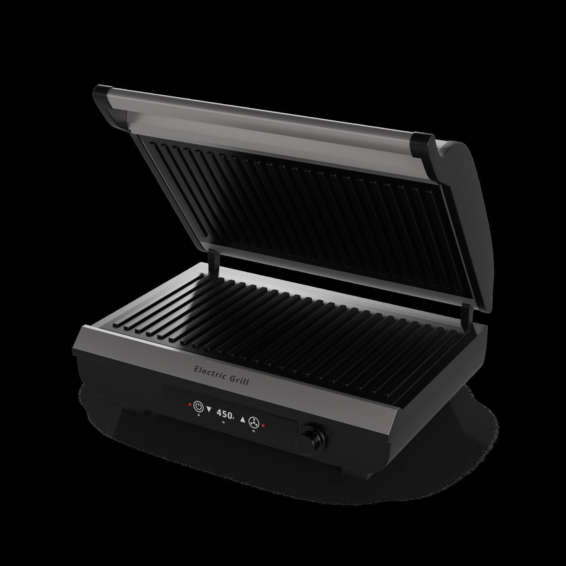 Kitchen appliances Electric Grill Low-poly 3D model_1