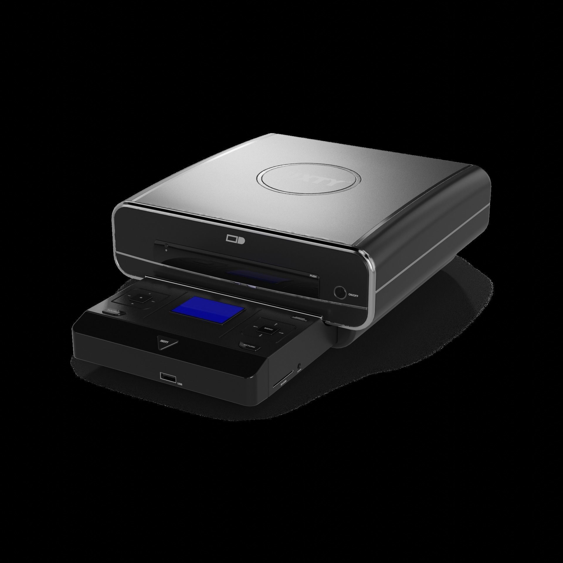 Electronic devices and accessories Portable DVD Player Low-poly 3D model_1