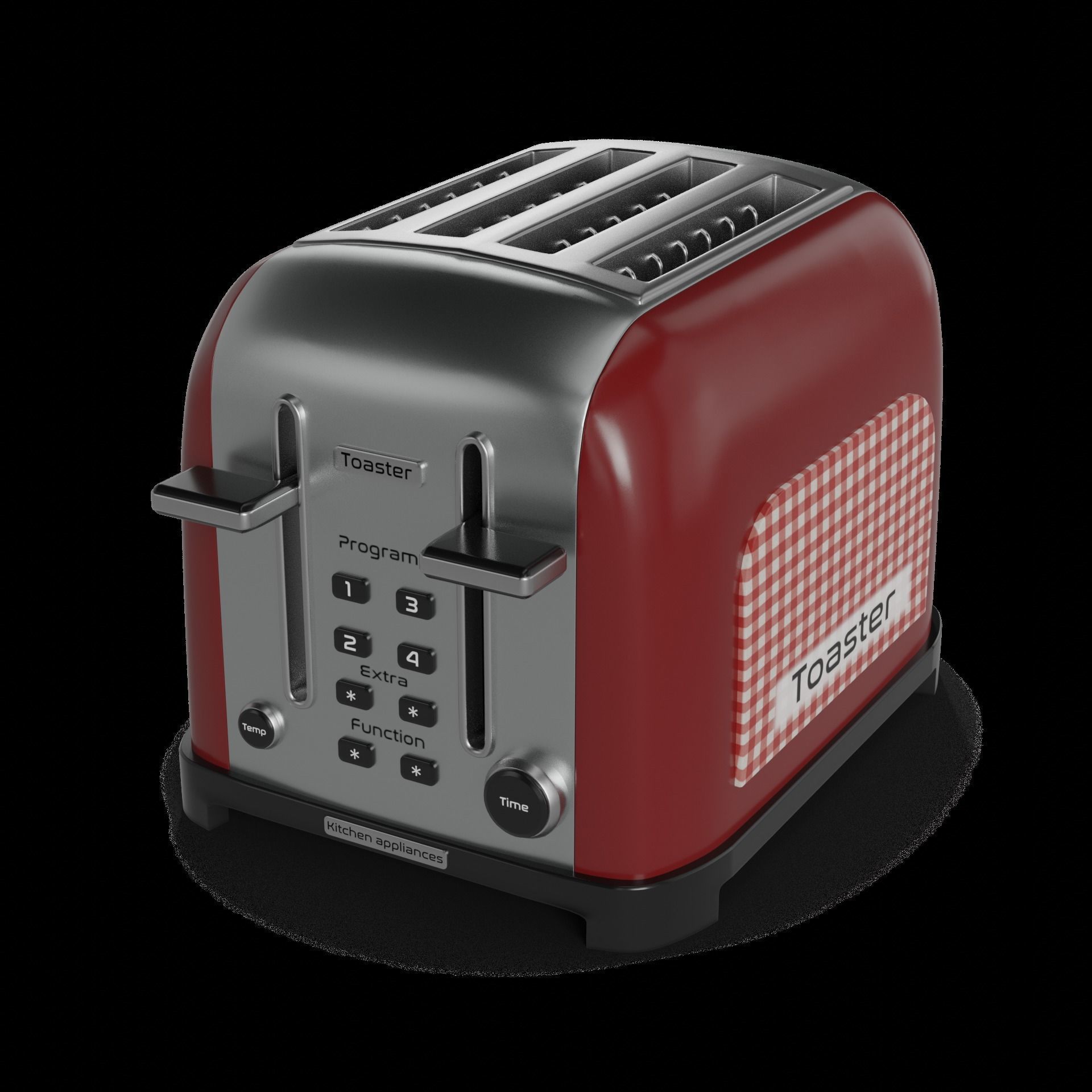 Kitchen appliances Toaster 3D model_1