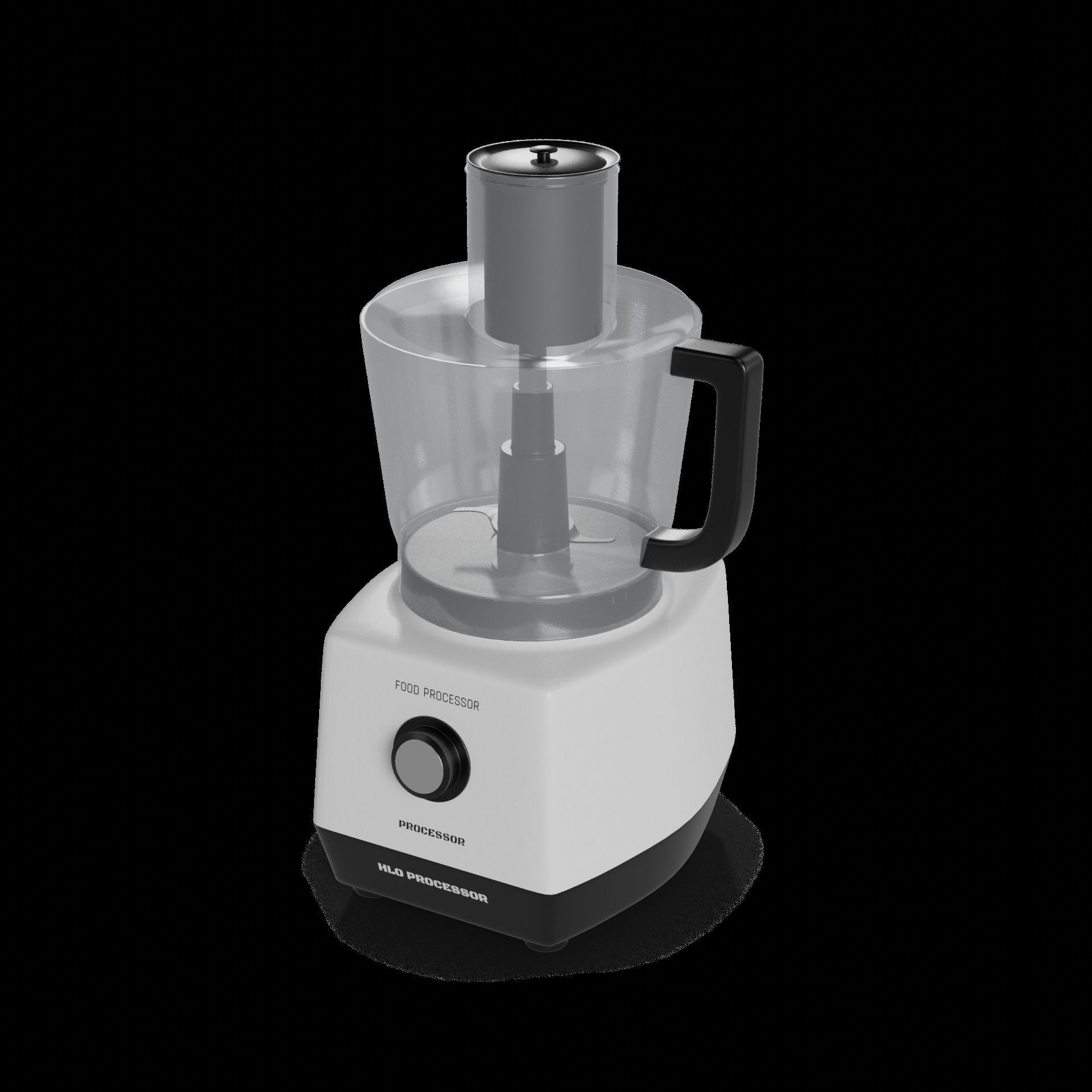 Kitchen appliances Food Processor Low-poly 3D model_1