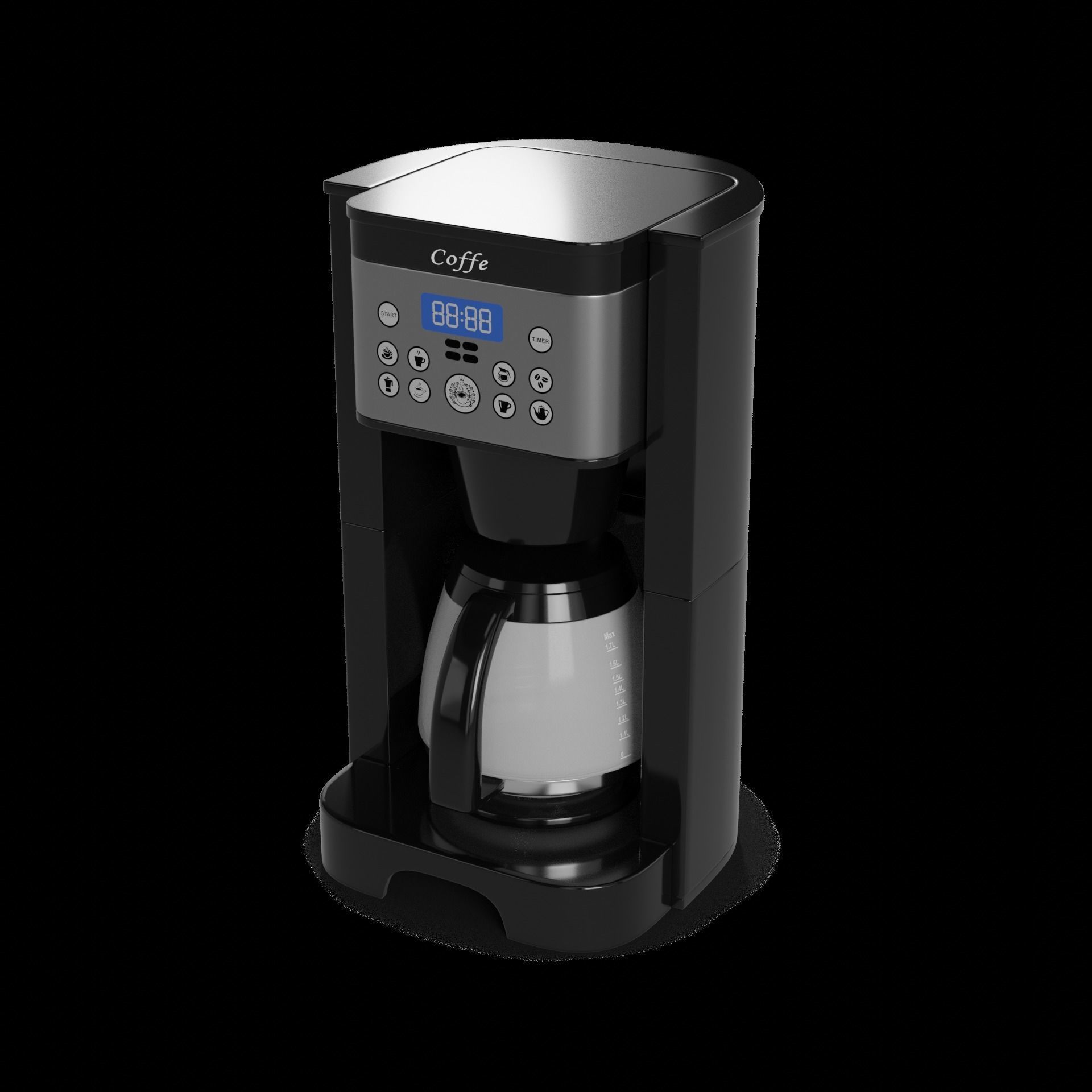 Kitchen appliances Coffee Maker 3D model_1