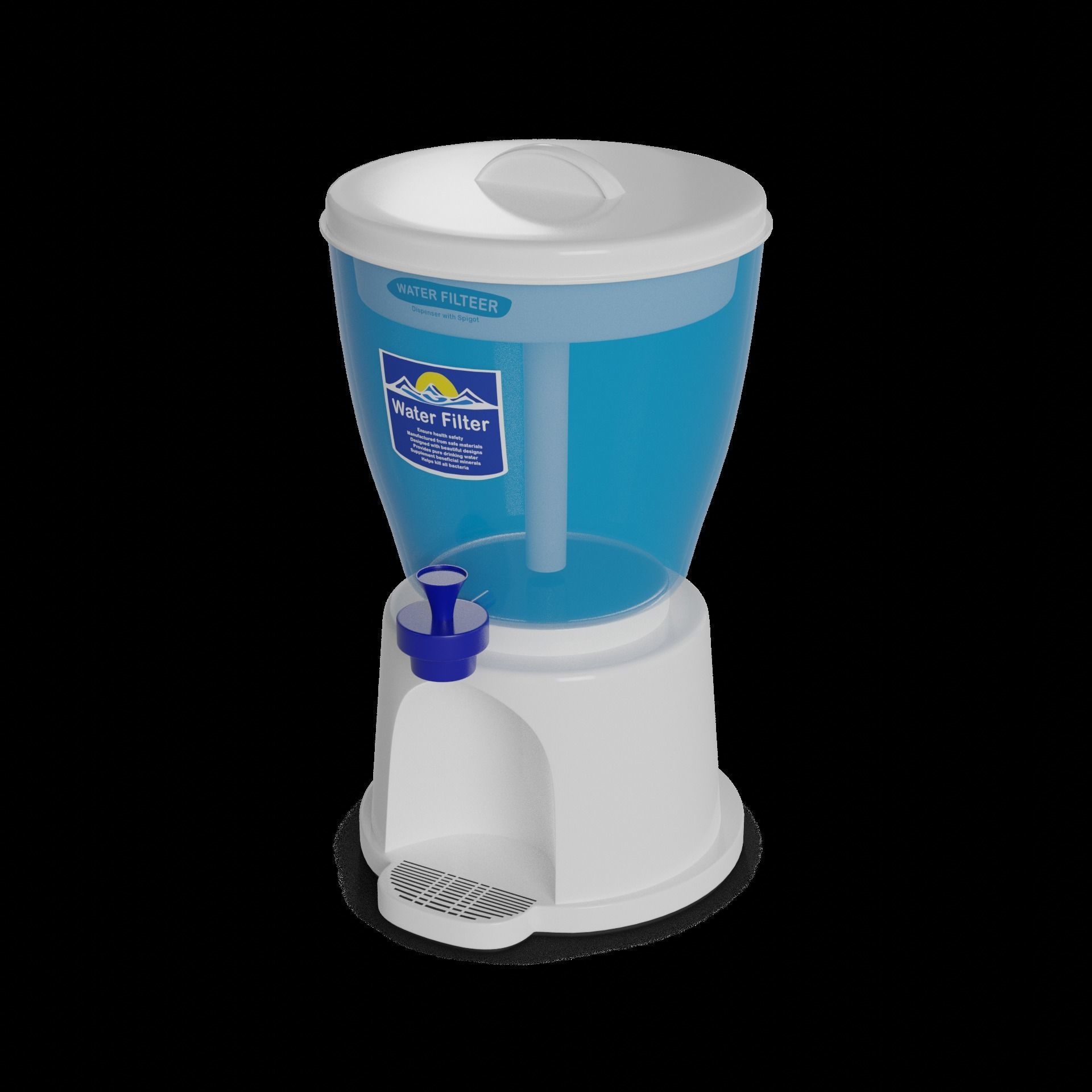 Water filters and accessories Water Filter Dispenser with Spigot 3D model_1