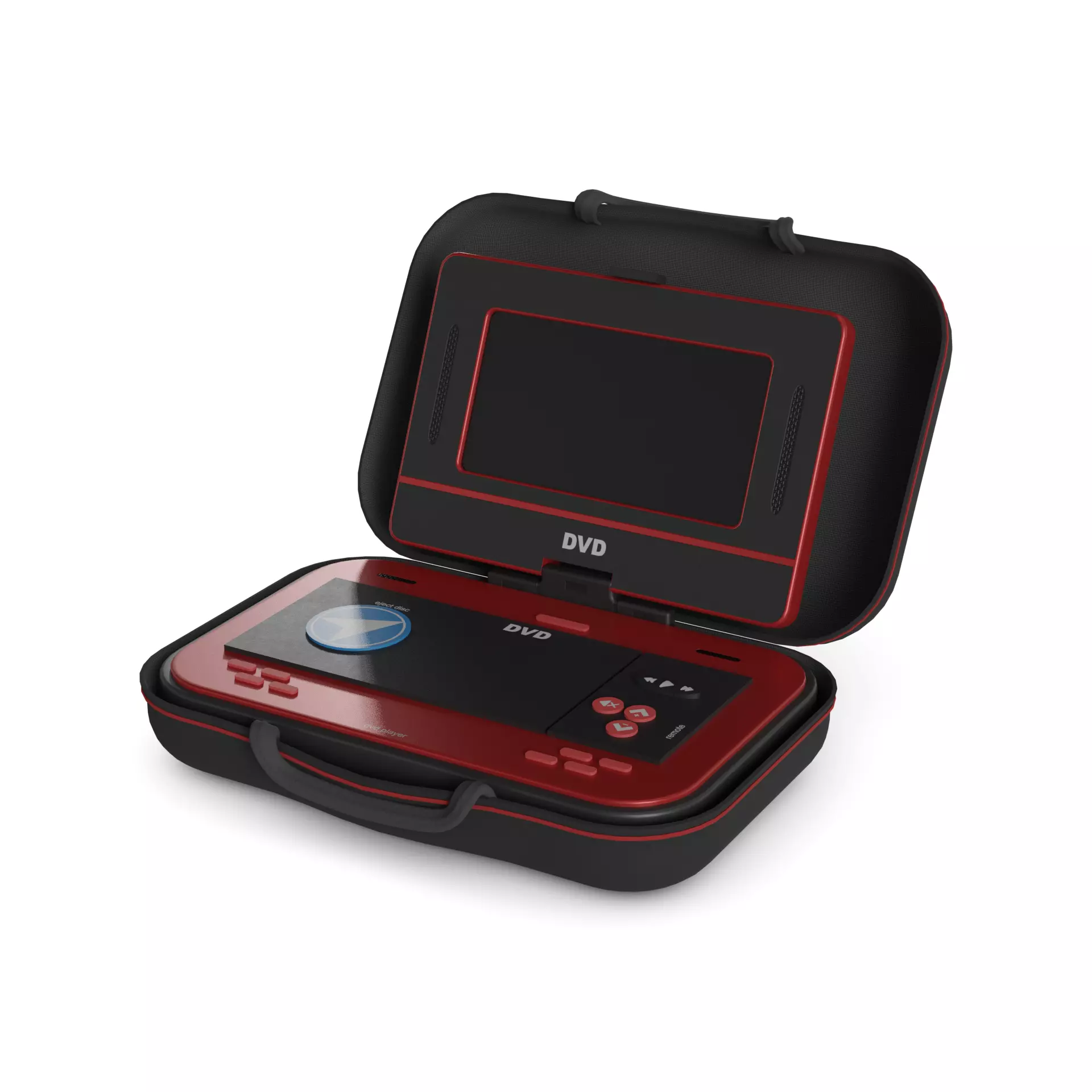 Electronic devices and accessories Portable DVD Player Low-poly 3D model_0