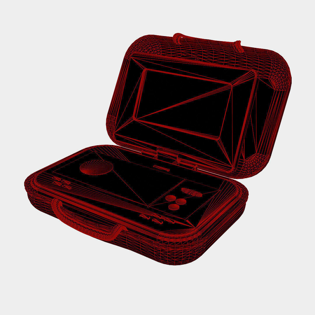 Electronic devices and accessories Portable DVD Player Low-poly 3D model_5
