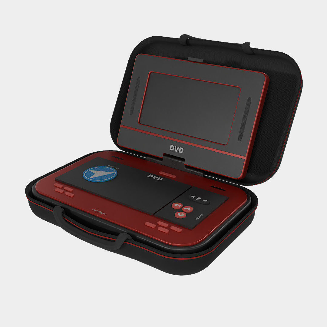 Electronic devices and accessories Portable DVD Player Low-poly 3D model_4