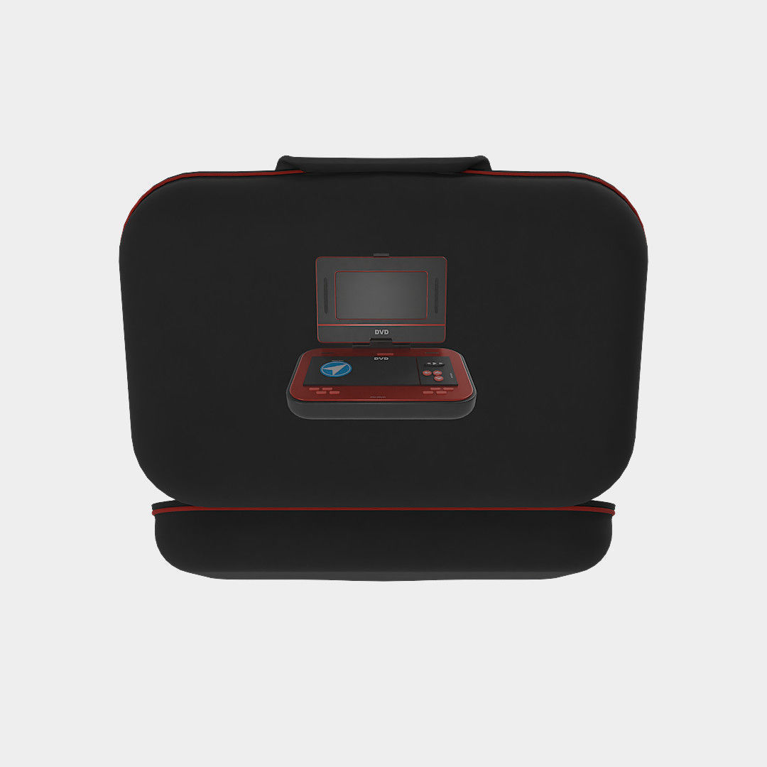 Electronic devices and accessories Portable DVD Player Low-poly 3D model_6