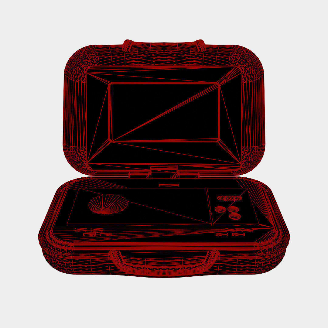 Electronic devices and accessories Portable DVD Player Low-poly 3D model_3