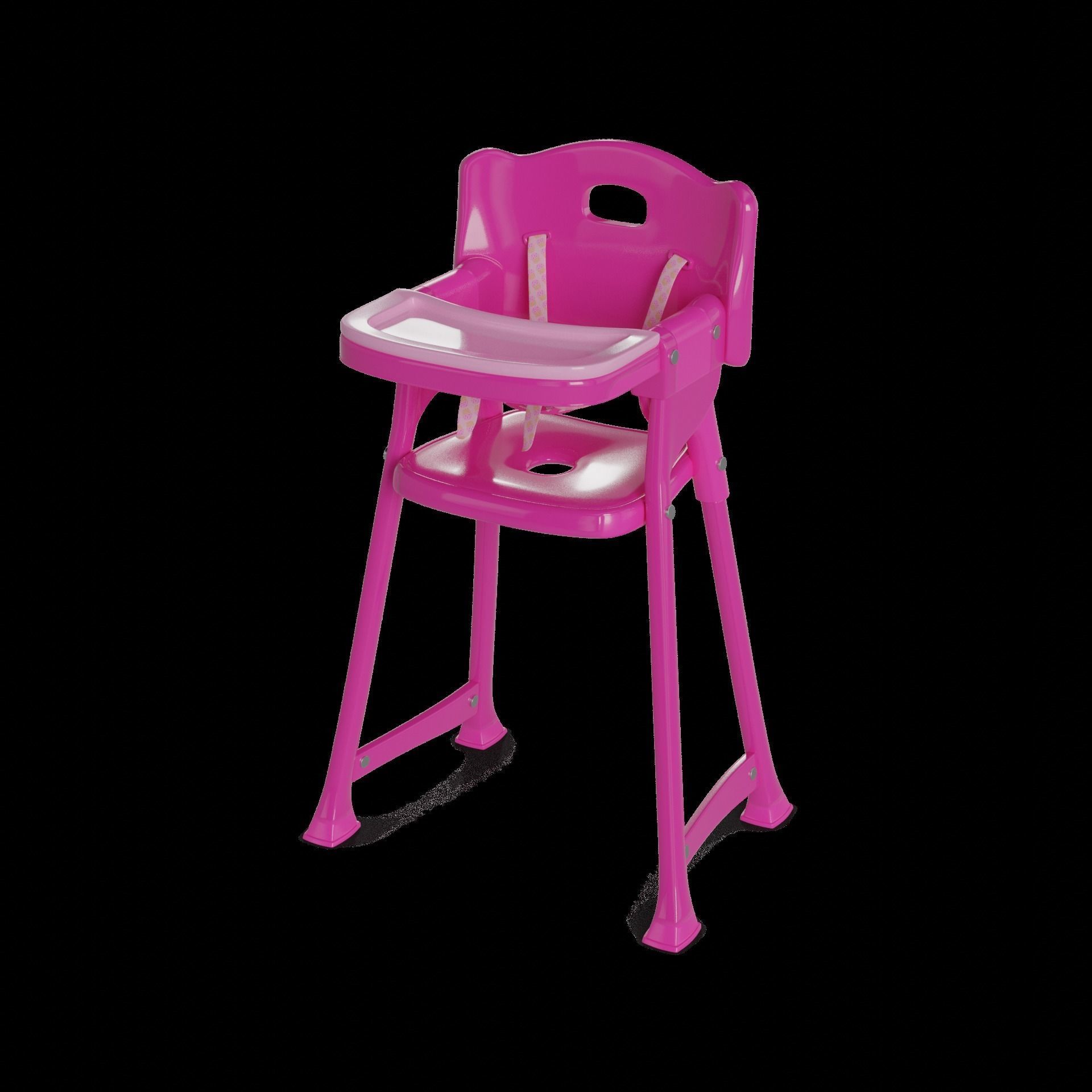 Dolls and their accessories Doll High Chair 3D model_1