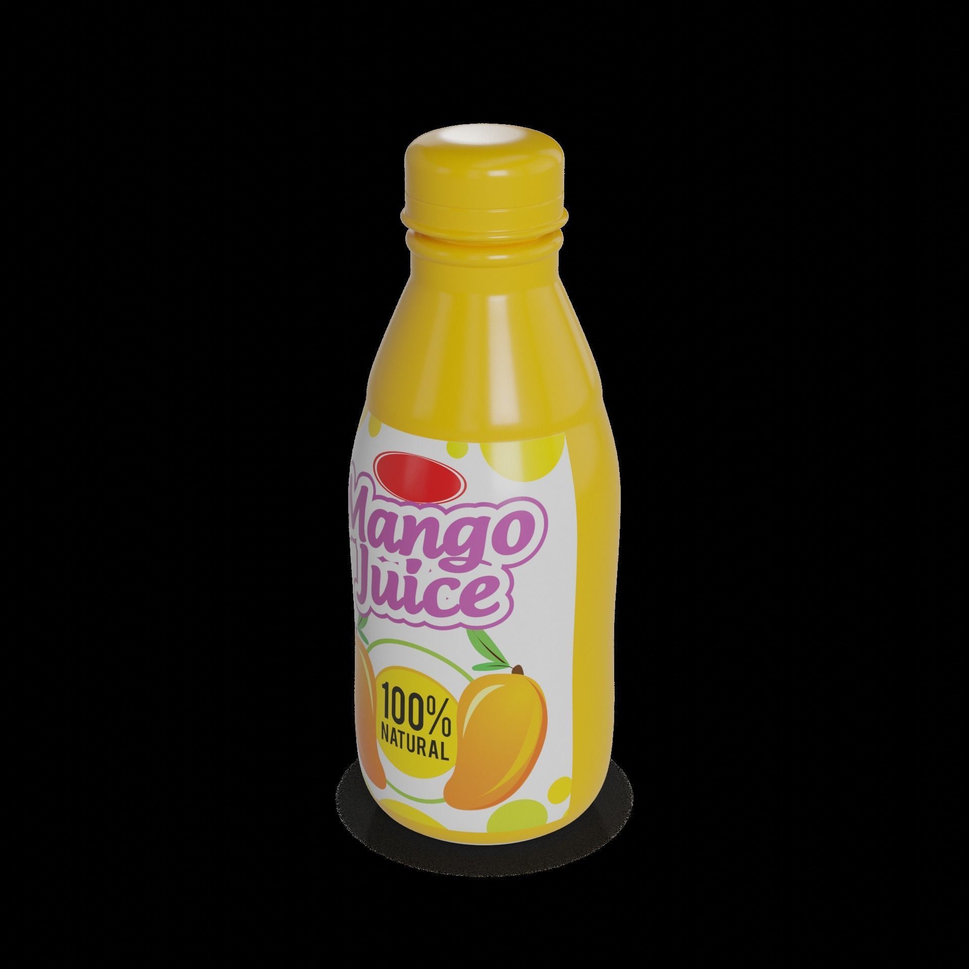 Yoghurt drinks Yoghurt Drink - Mango Low-poly 3D model_1