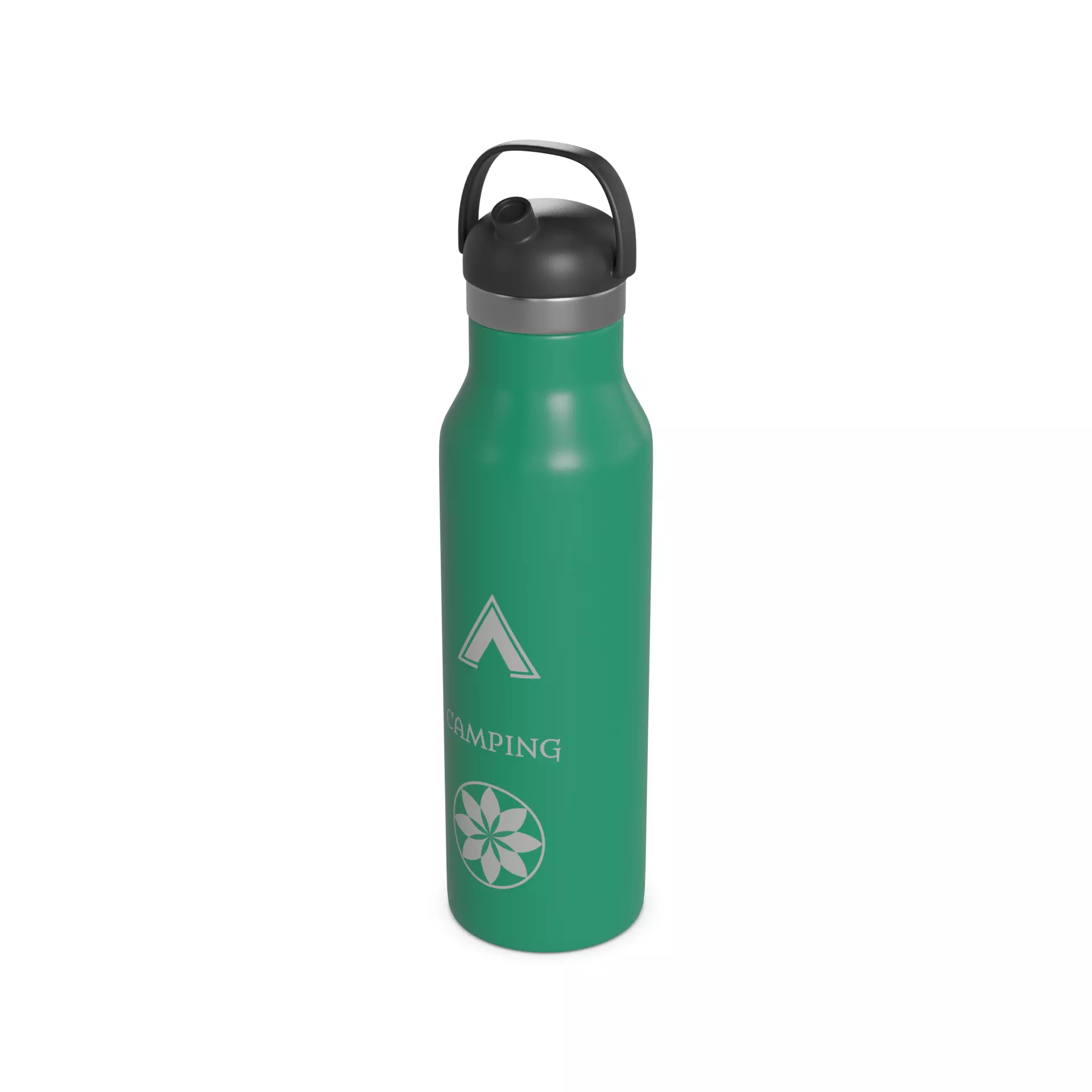 Camping Camping Water Bottle Low-poly 3D model_0