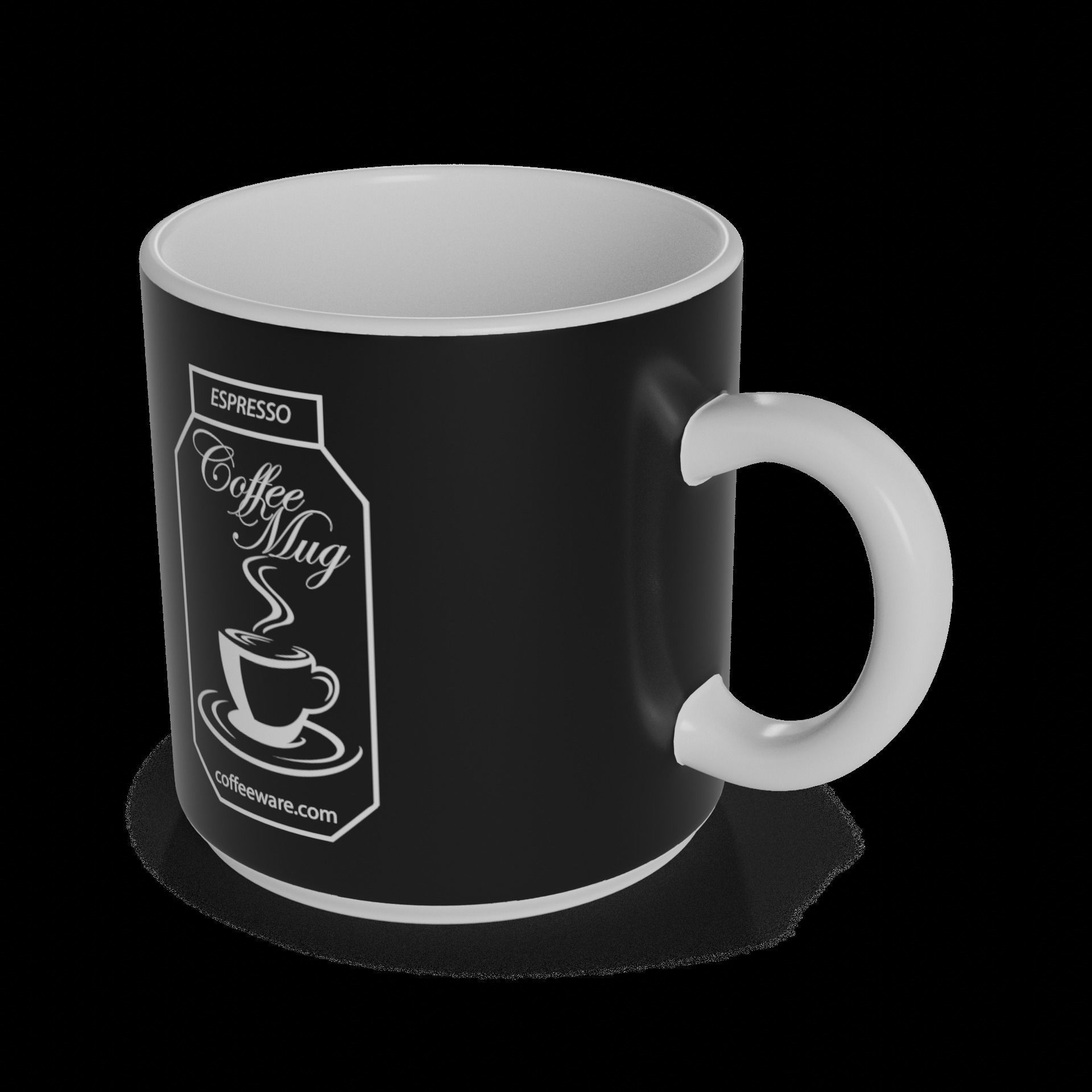 Tableware Coffee Mug Low-poly 3D model_1