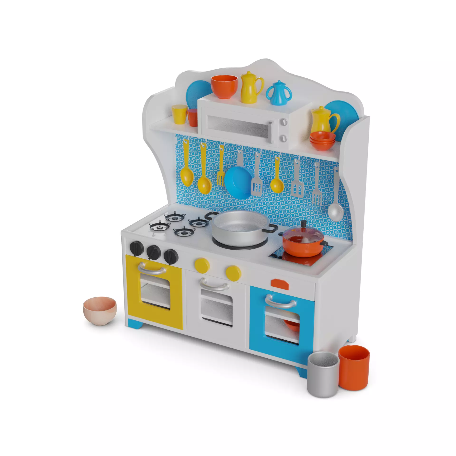 Creative and interactive toys Imaginative Play Kitchen 3D model_0