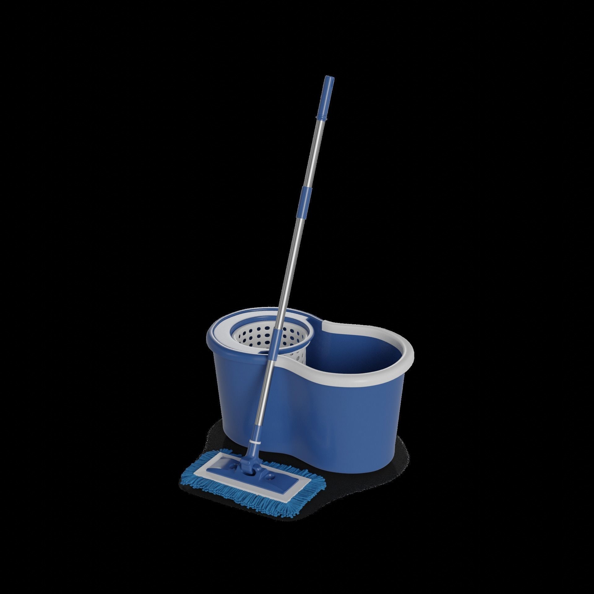 Sponge Mop with Bucket 3D model_9