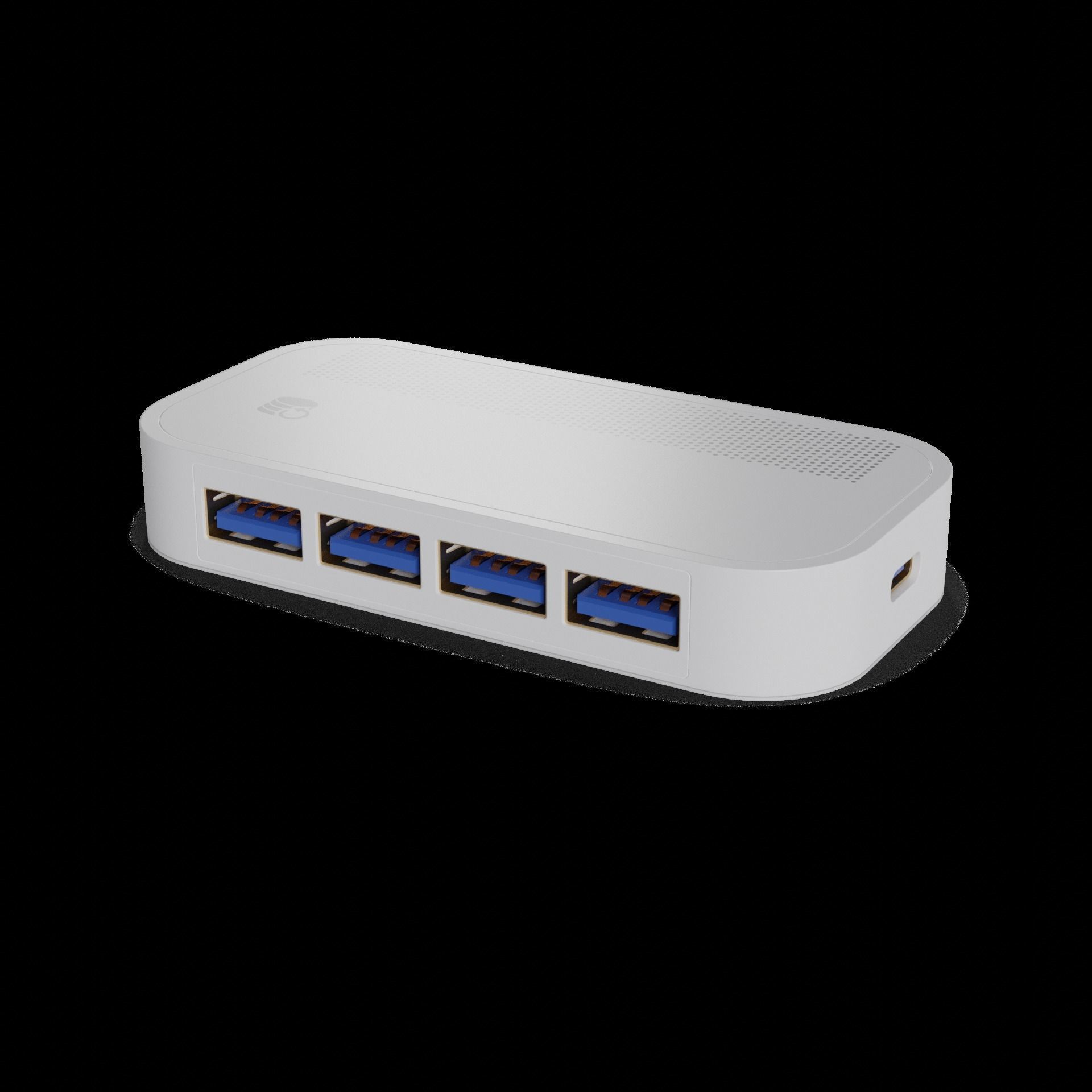 Computer accessories USB-C Hub Low-poly 3D model_1