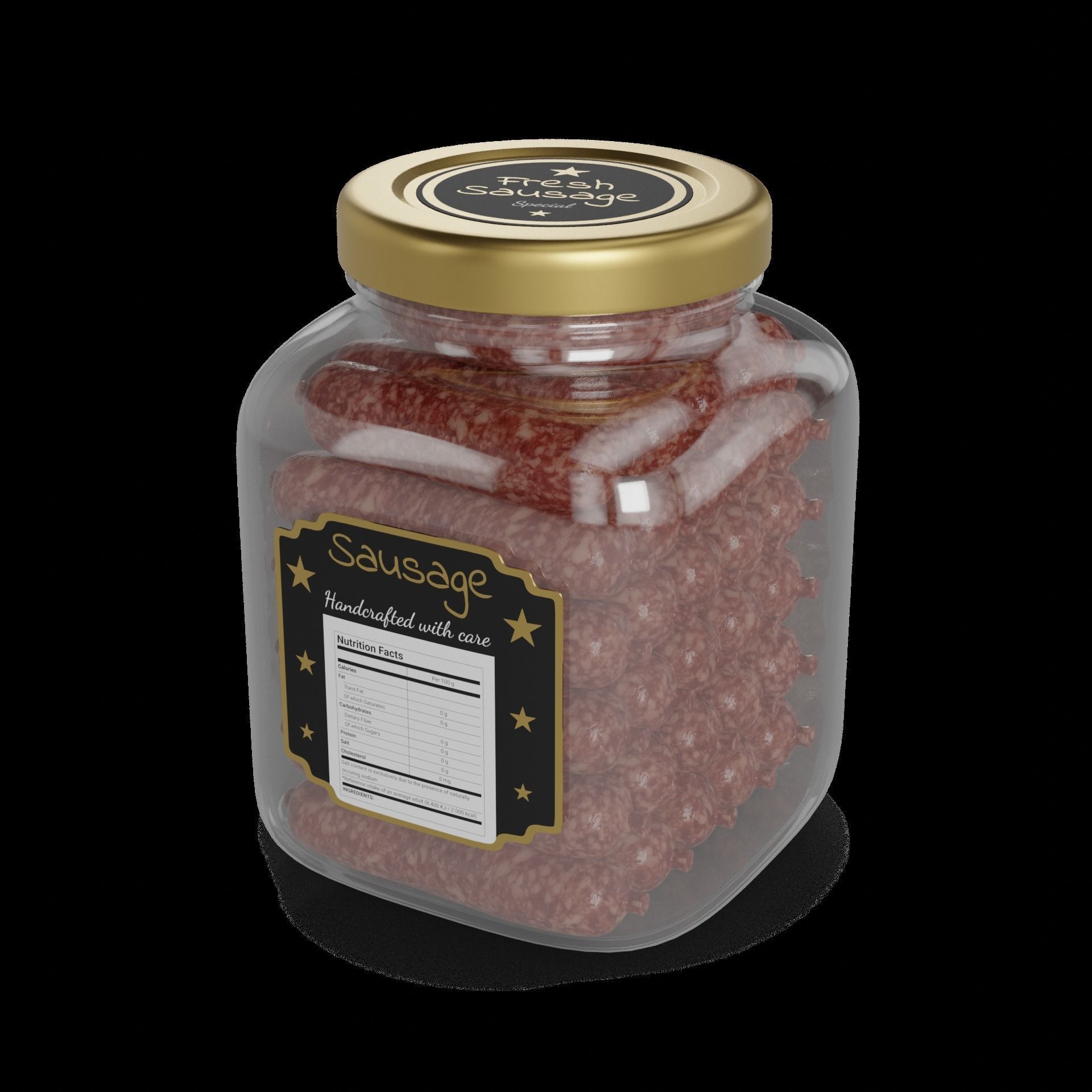 Fresh sausages Fresh Sausages 3D model_1