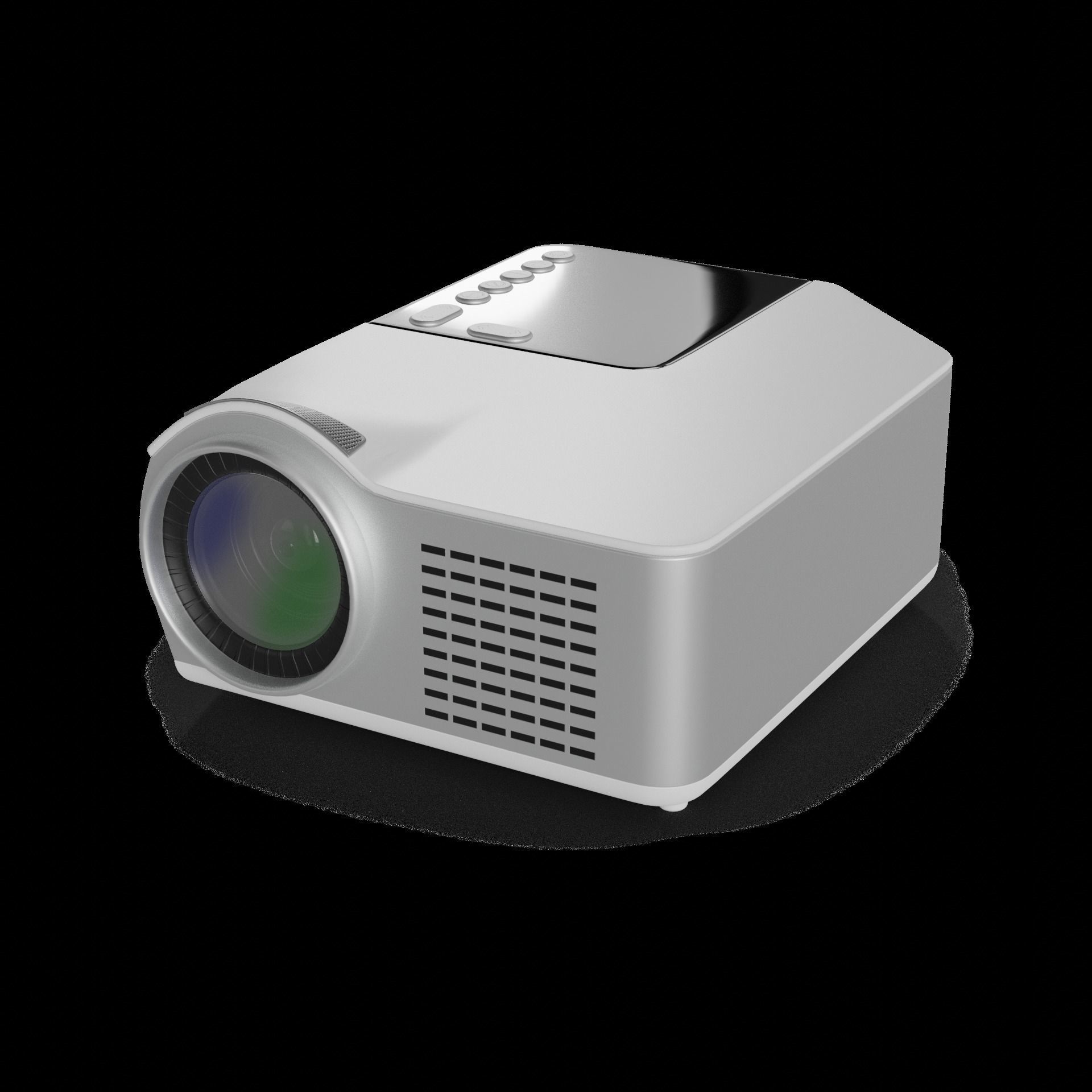 Electronic devices and accessories Portable Projector Low-poly 3D model_1