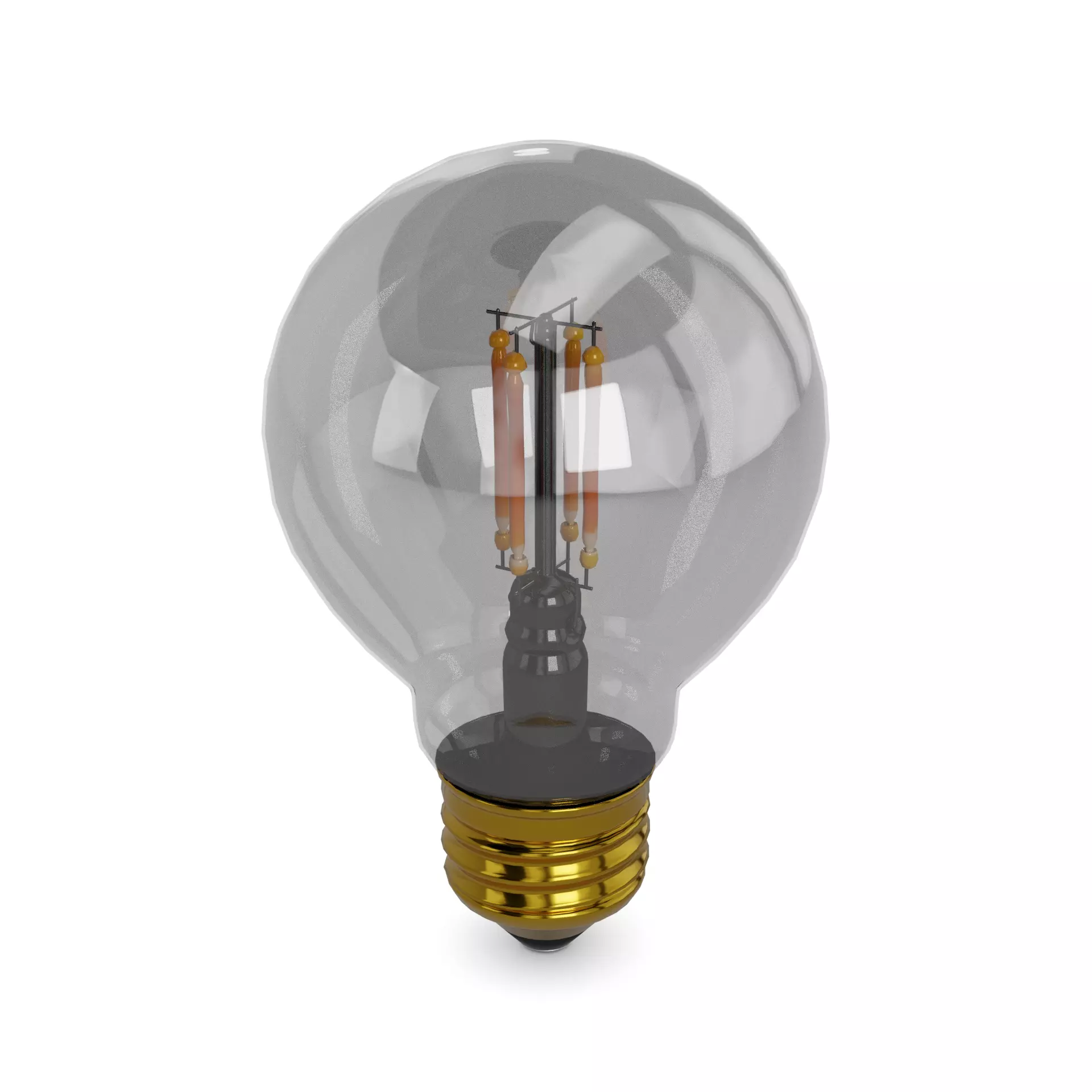Light bulbs Incandescent Light Bulb Low-poly 3D model_0