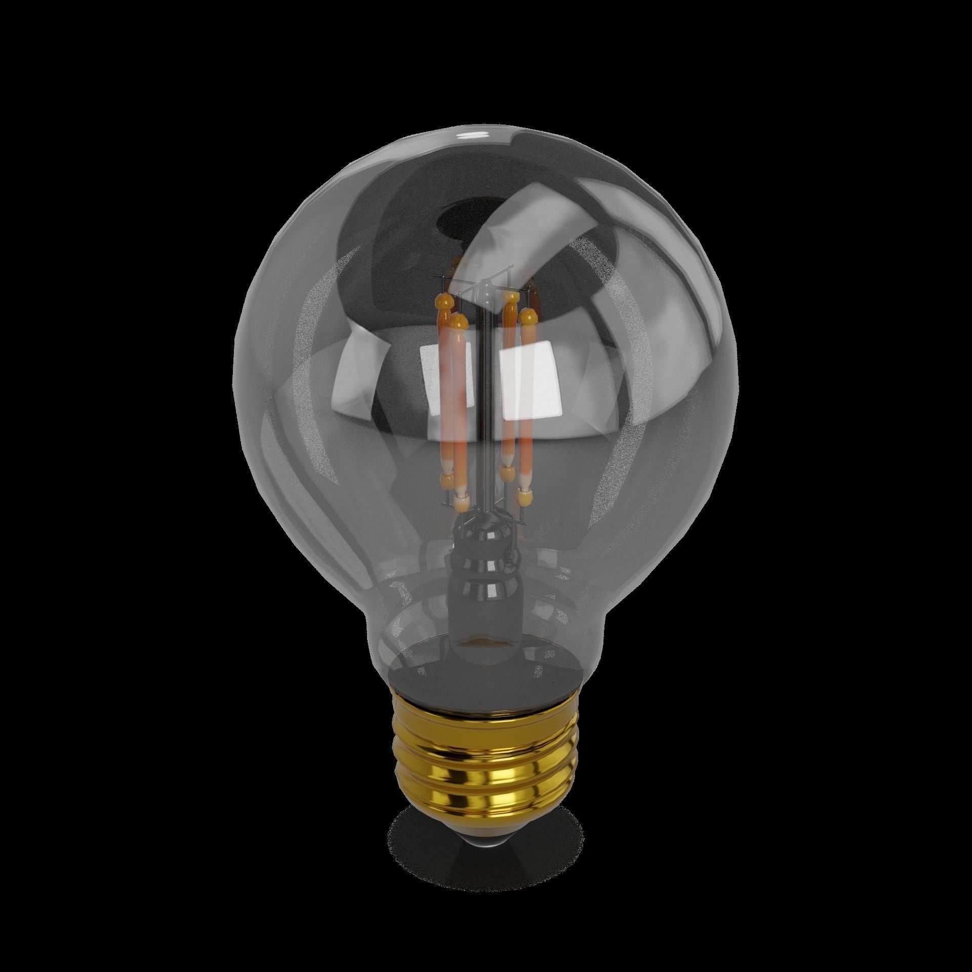 Light bulbs Incandescent Light Bulb Low-poly 3D model_1