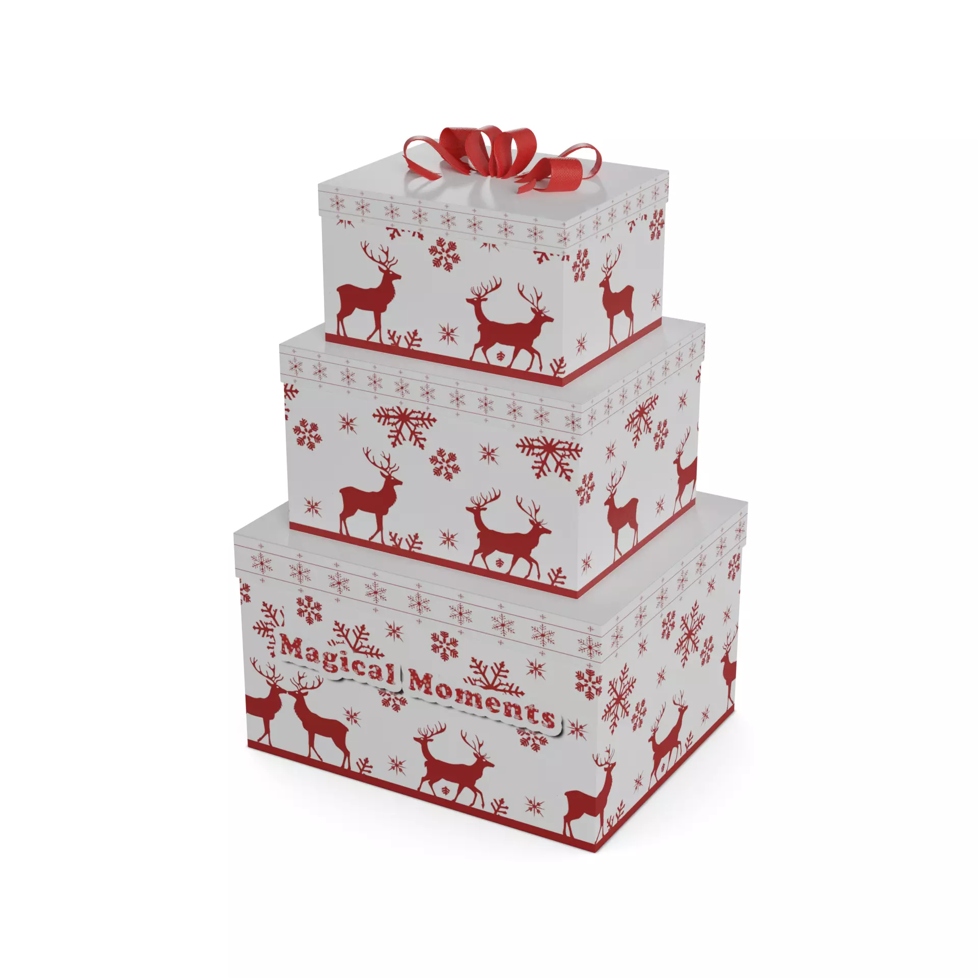 Gift Packaging Holiday Gift Box Set 3D model_0