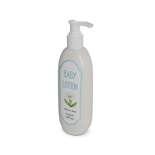 Baby feeding and care Baby Lotion Low-poly 3D model