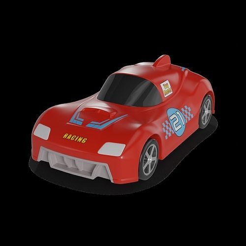 Cars and action games Toy Car Low-poly 3D model 2