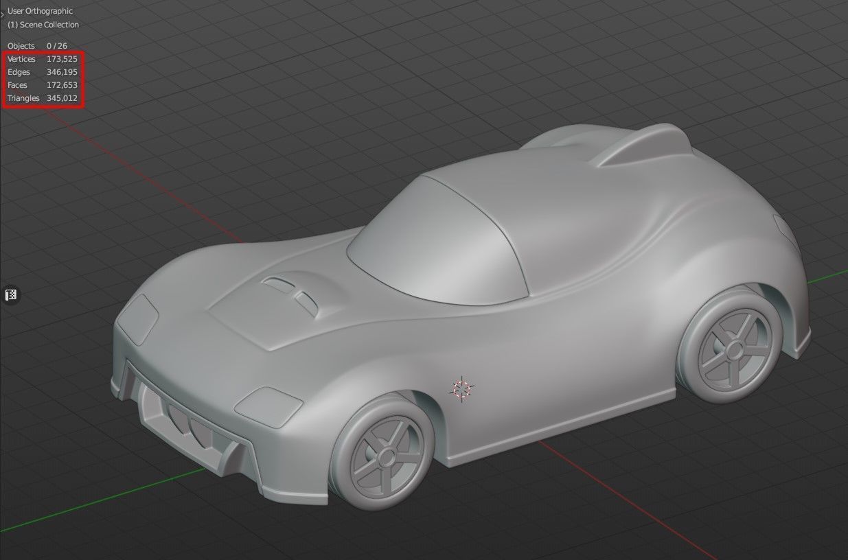 Cars and action games Toy Car Low-poly 3D model_15