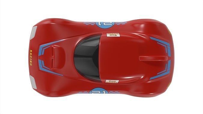 Cars and action games Toy Car Low-poly 3D model 6