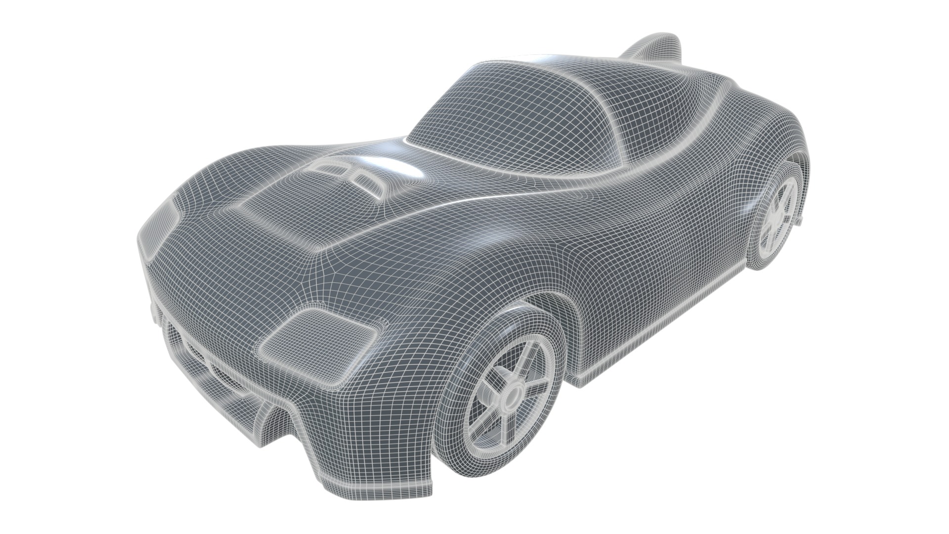 Cars and action games Toy Car Low-poly 3D model_13