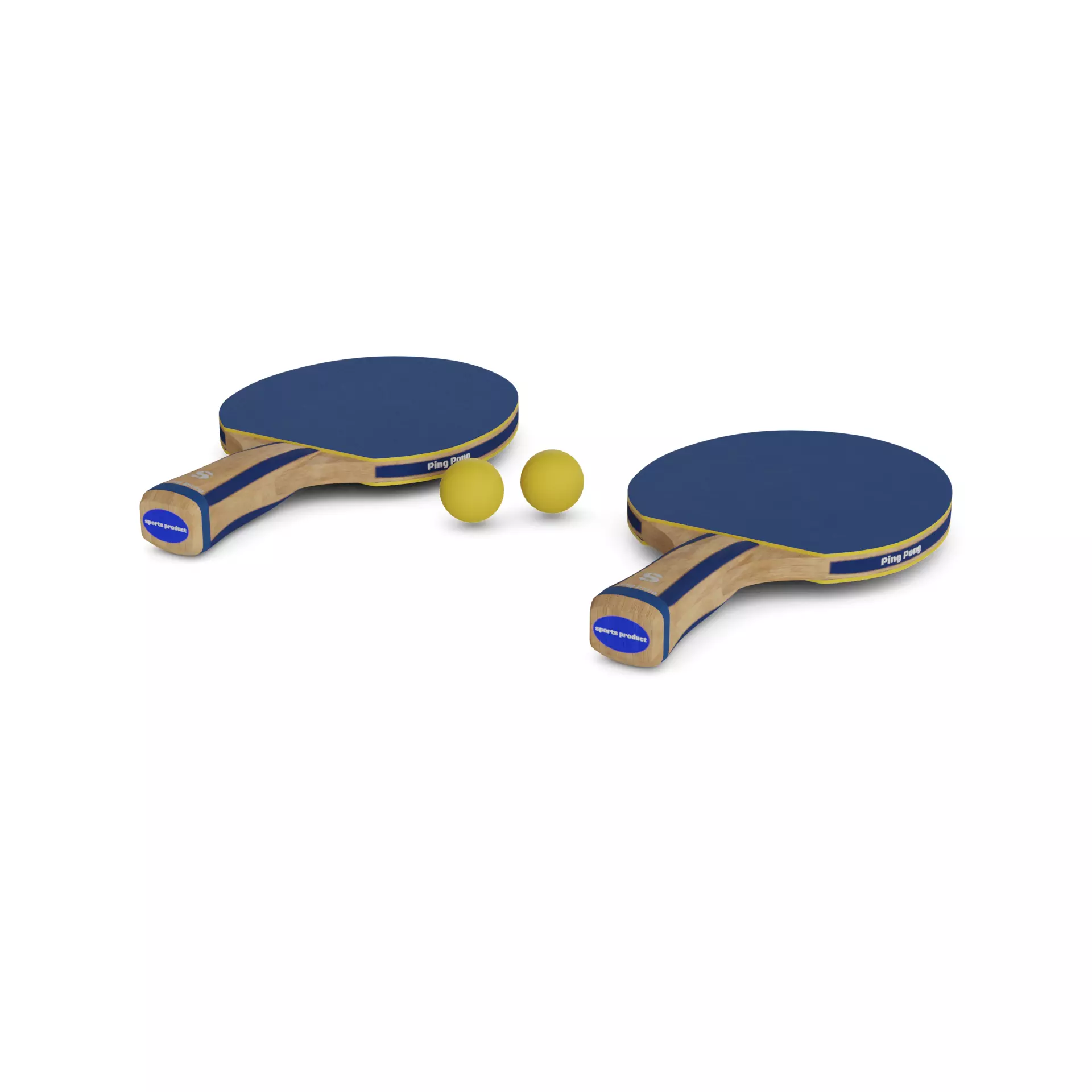Sports products Ping Pong Paddle Set 3D model_0