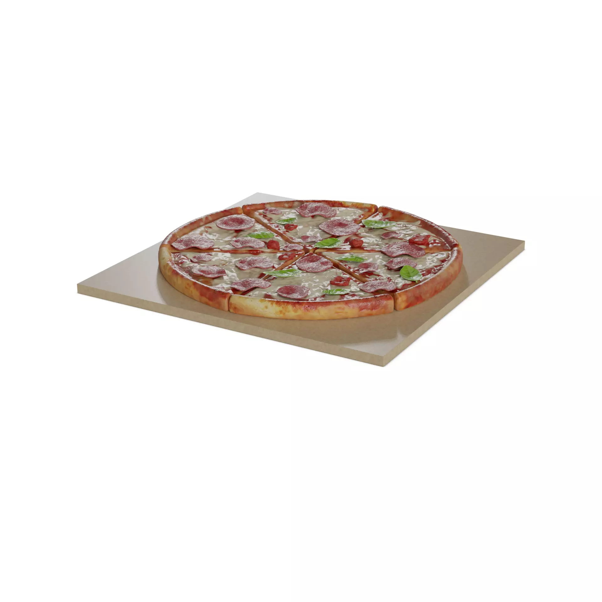 Pasties dumplings and pizzas Meat Feast Pizza 3D model_0