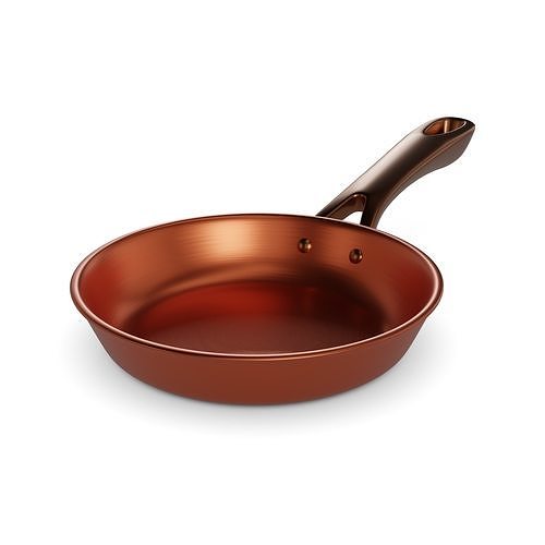 Pots and frying pans Copper Frying Pan Low-poly 3D model