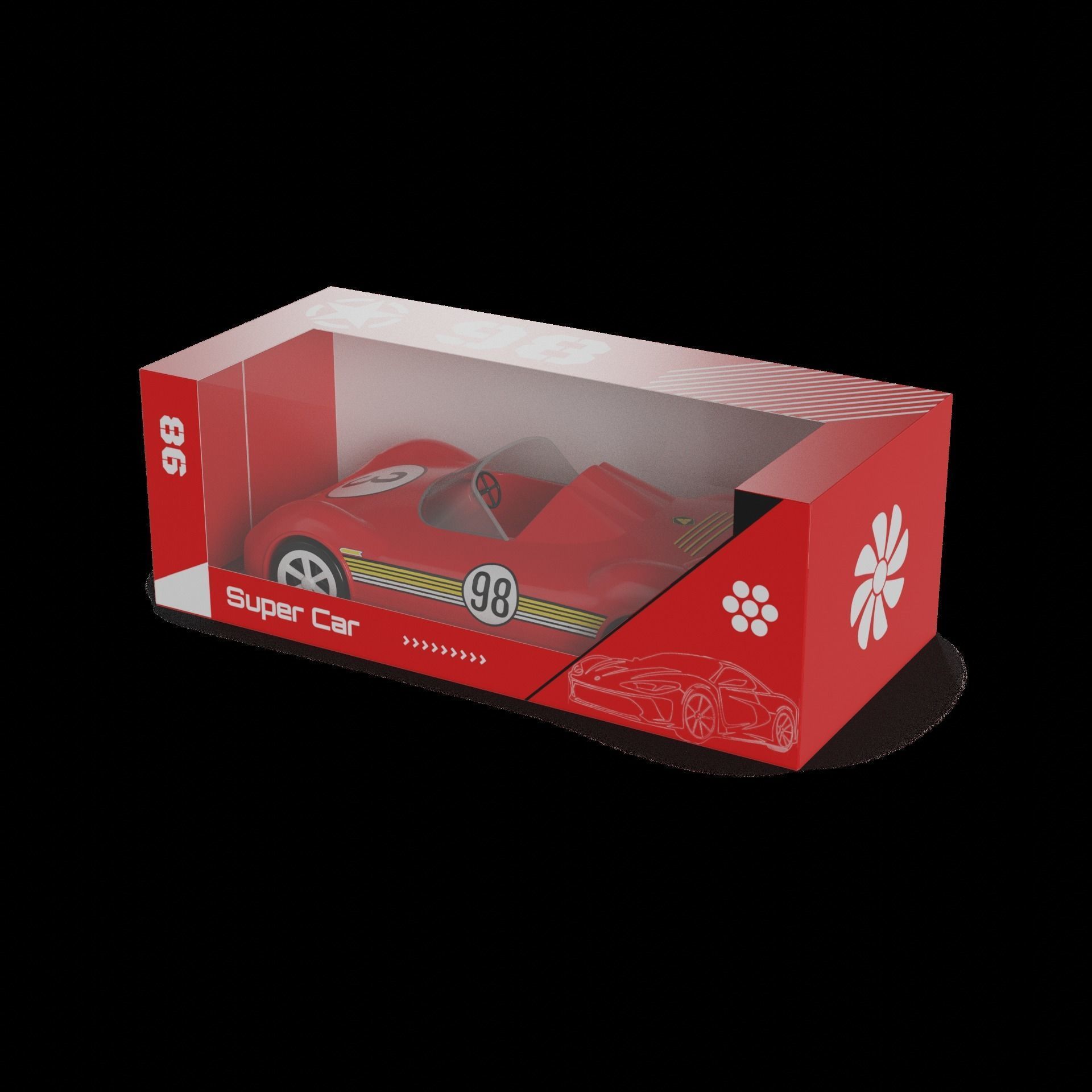 Cars and action games Toy Car Low-poly 3D model_1
