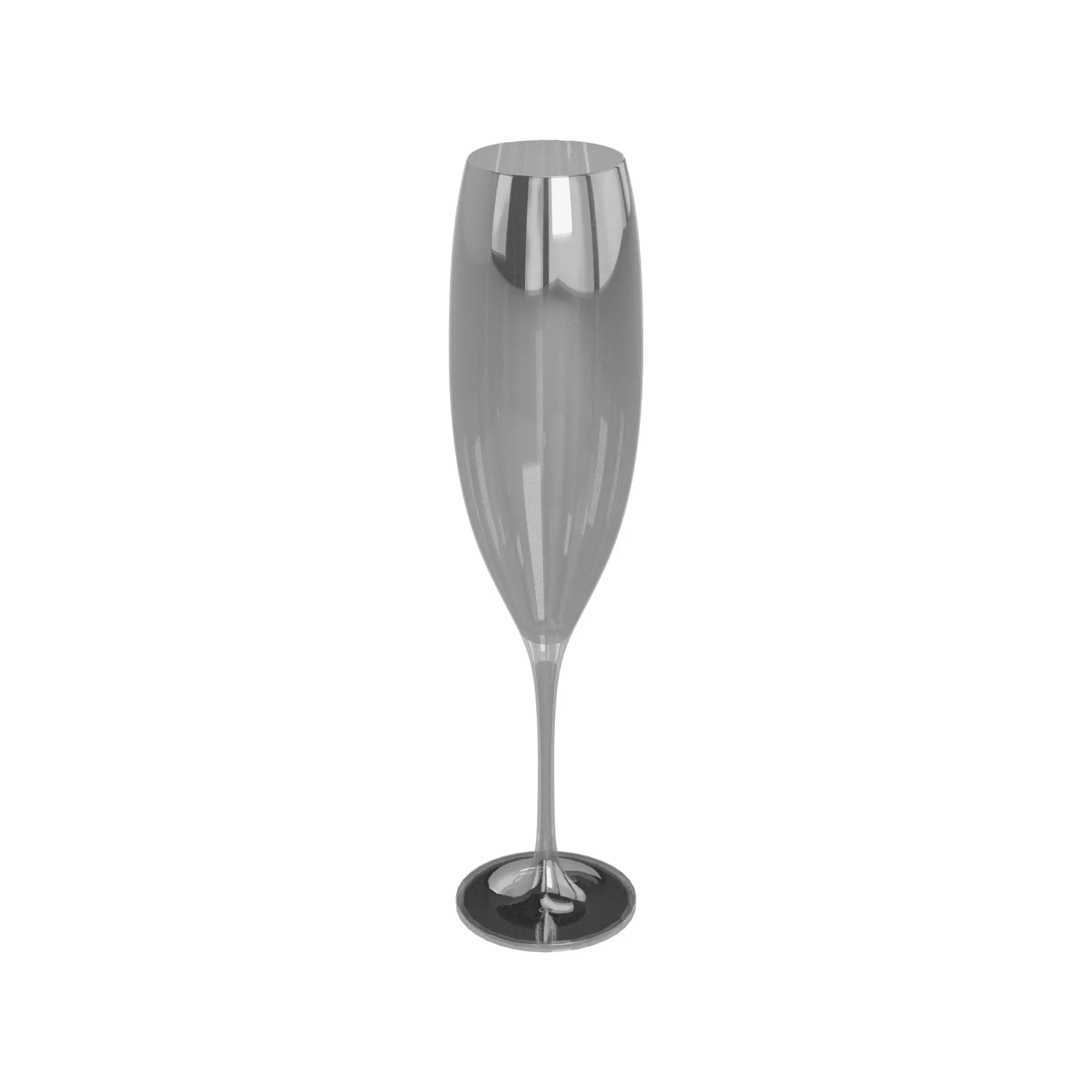 Glassware Champagne Flutes Low-poly 3D model_0