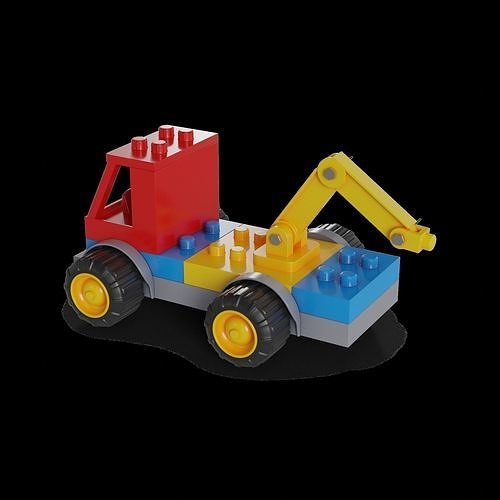 Cars and action games Building Vehicle Set 3D model 2