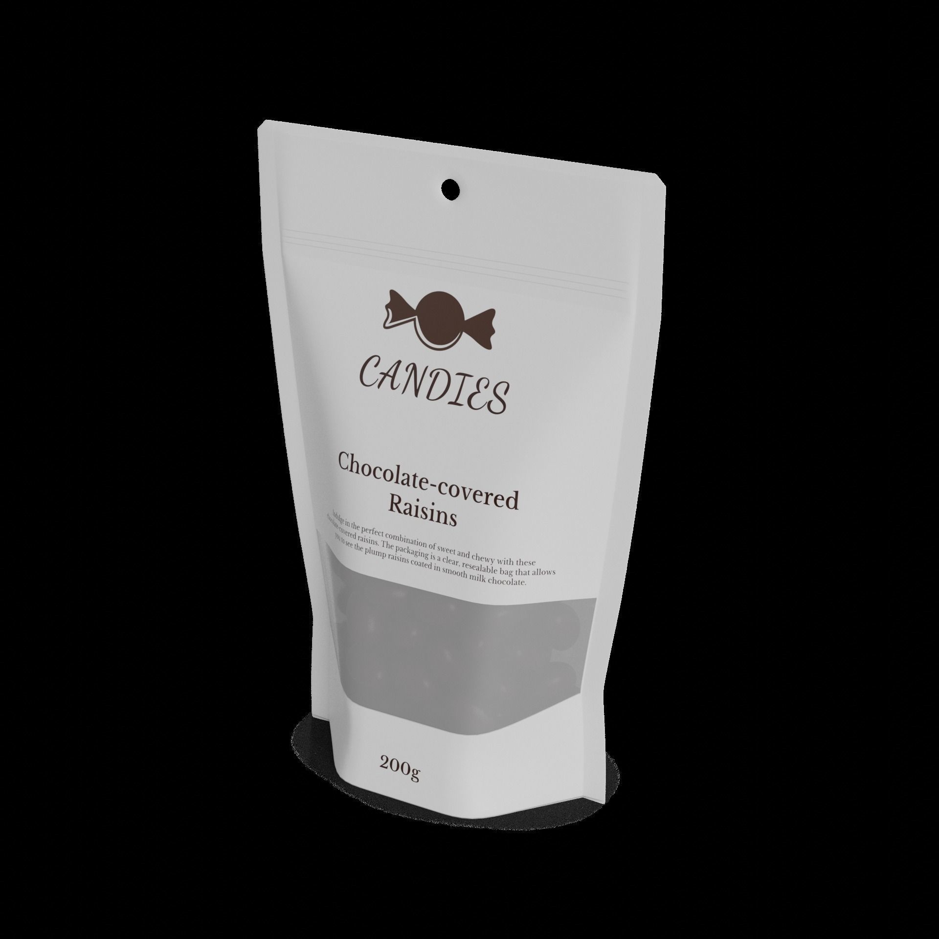 Candies by weight Chocolate-covered Raisins 3D model_1