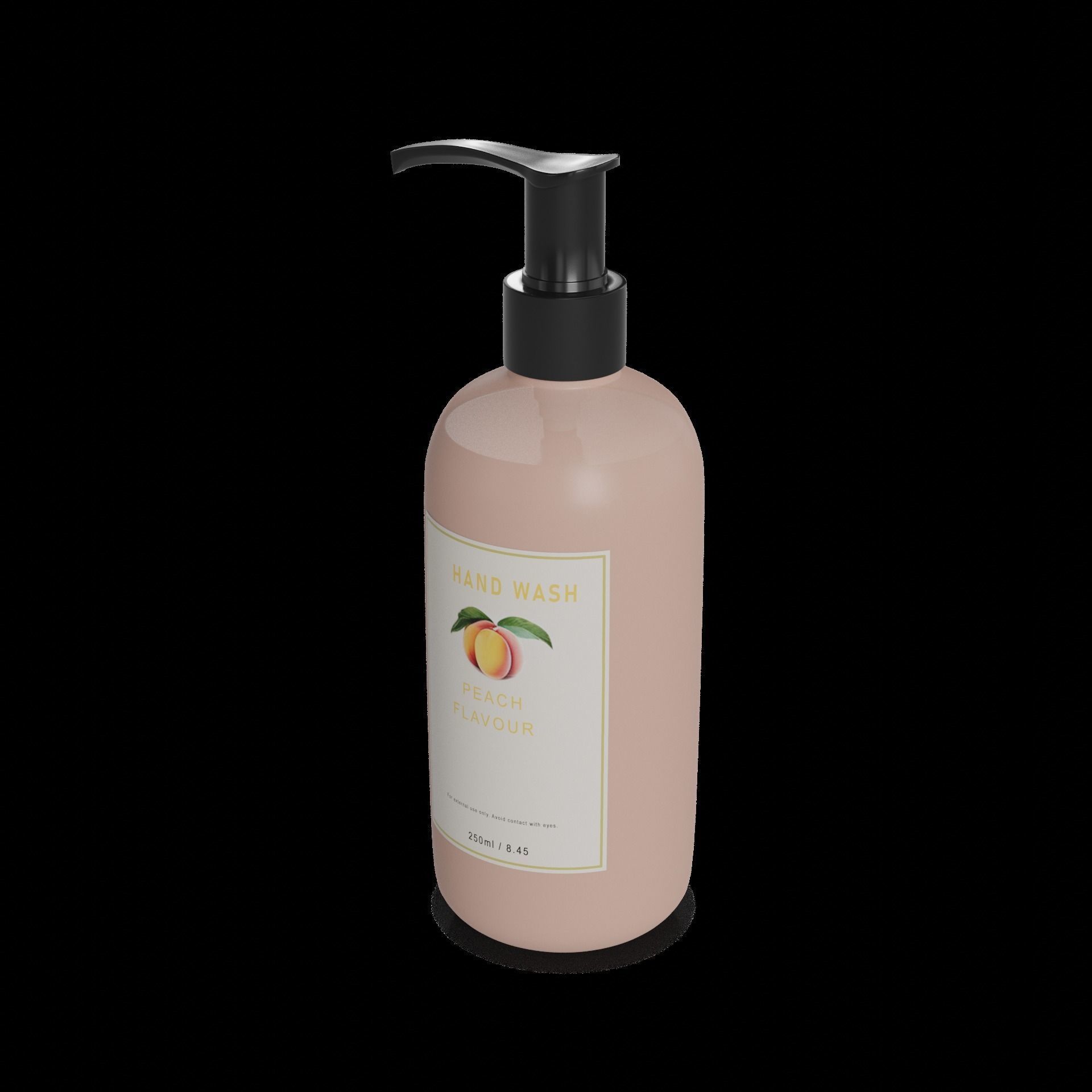 Liquid soap Peach Paradise Hand Wash Low-poly 3D model_1