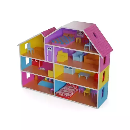 Cars and action games Dollhouse Playset 3D model