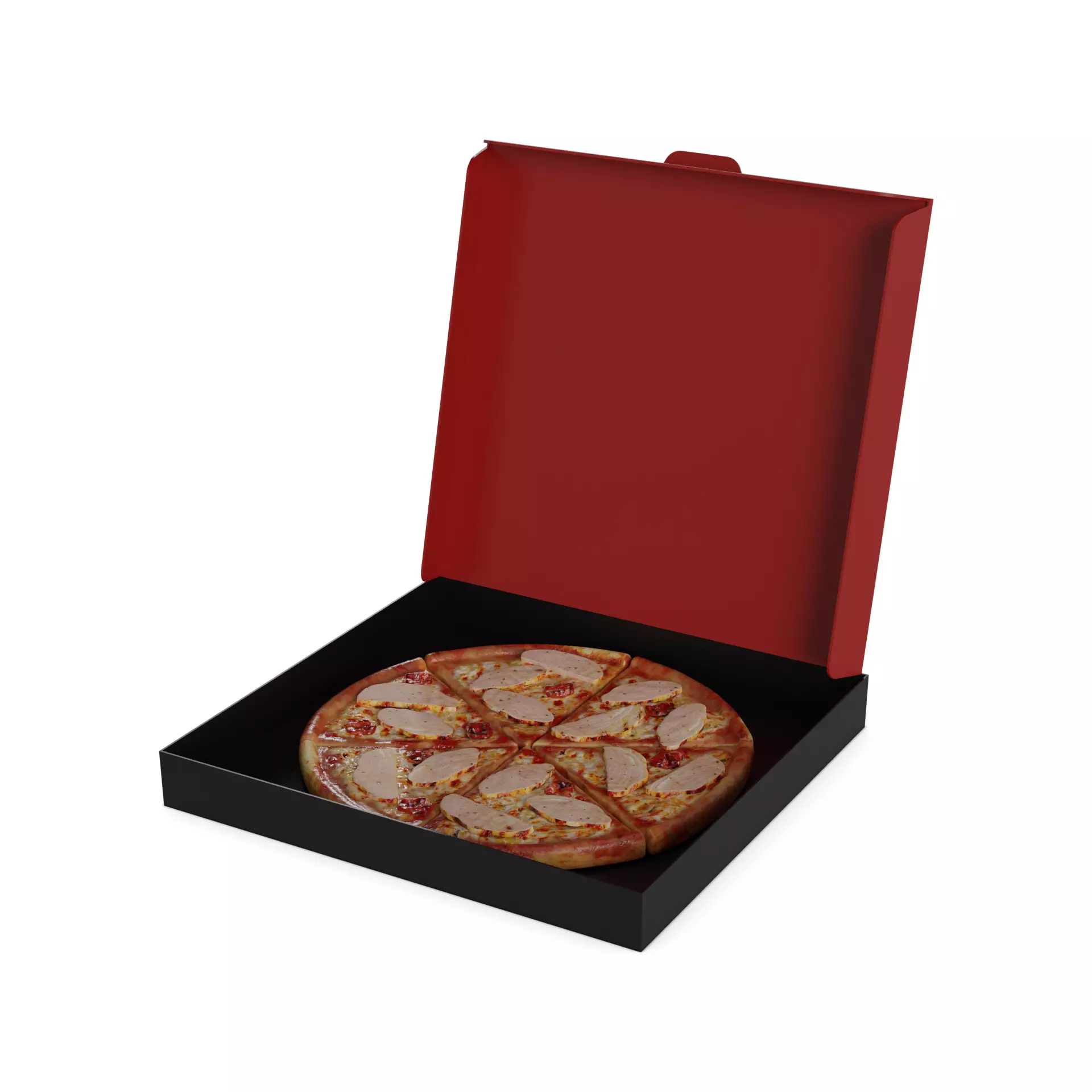 Pasties dumplings and pizzas BBQ Chicken Pizza 3D model