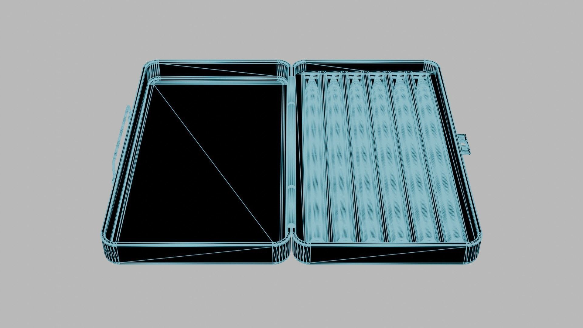 Art and drawing supplies Charcoal Pencils Low-poly 3D model_4