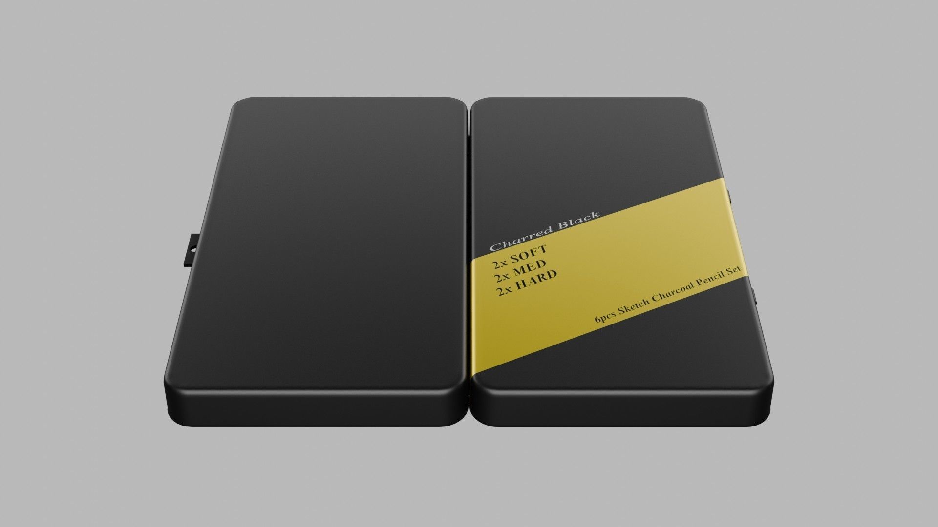 Art and drawing supplies Charcoal Pencils Low-poly 3D model_3