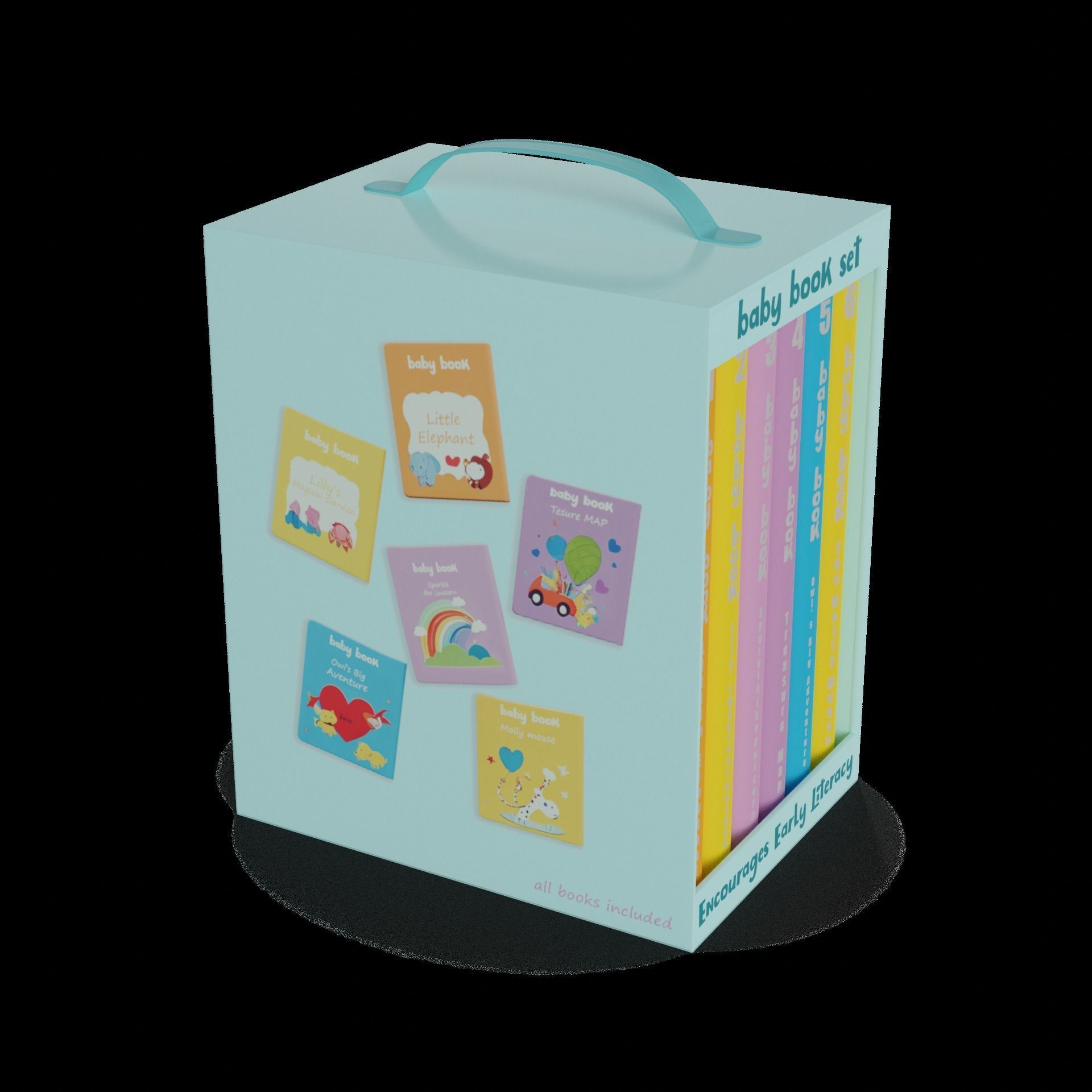 Baby and educational toys Baby Book Set 3D model_1
