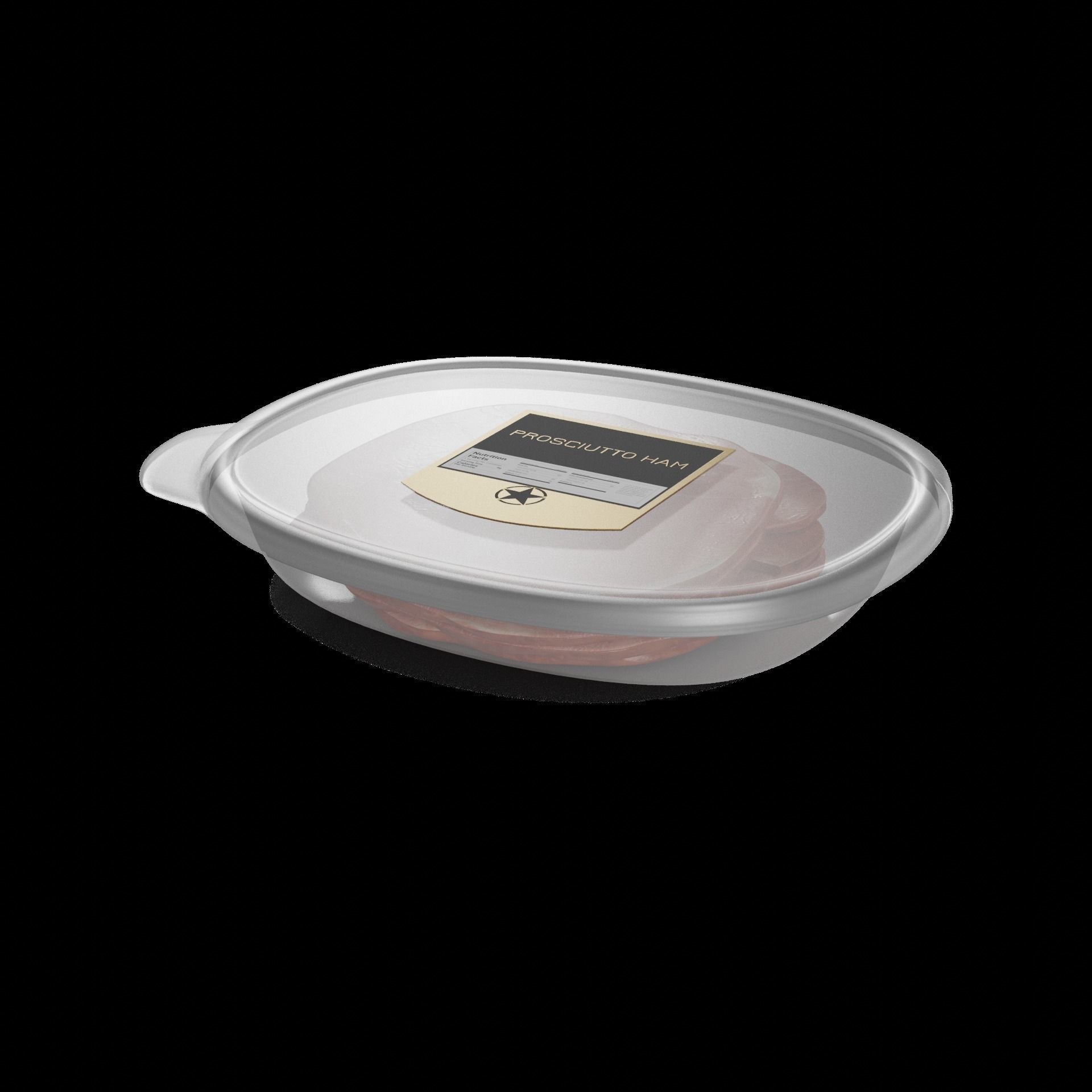 Dried meats Prosciutto Ham 3D model_1