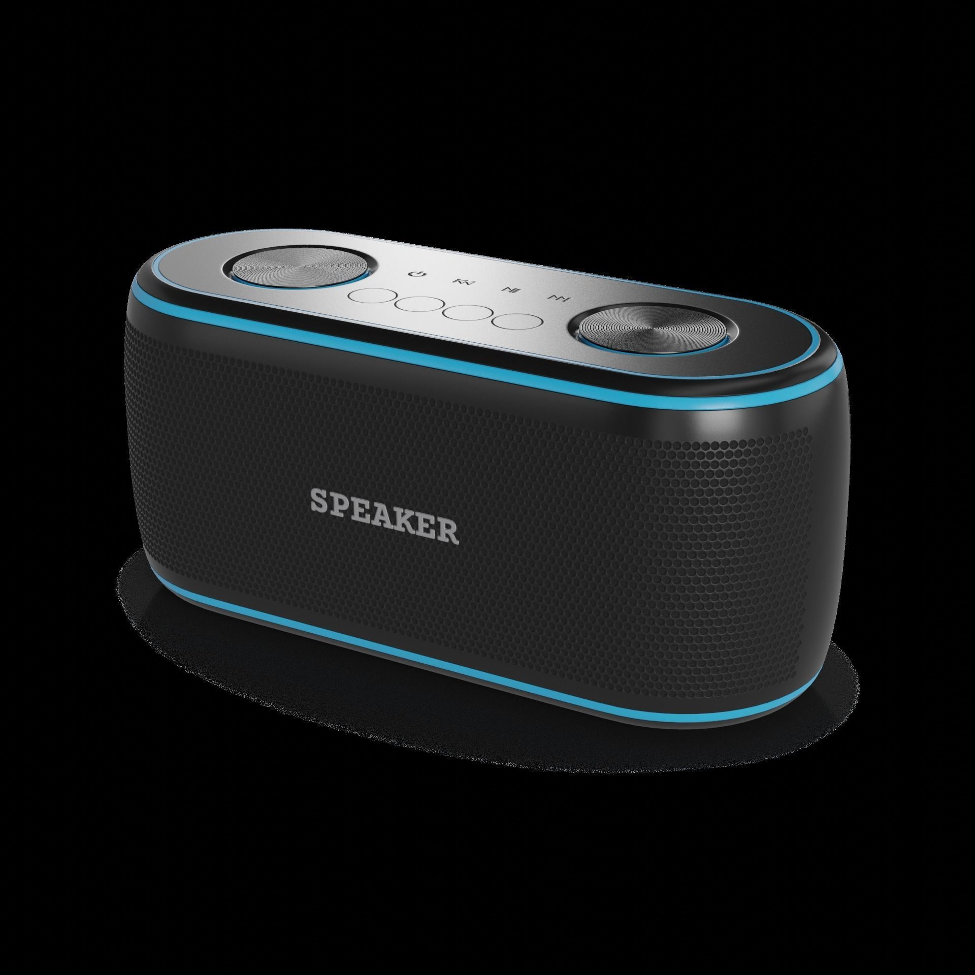 Electronic devices and accessories Bluetooth Speaker Low-poly 3D model_1