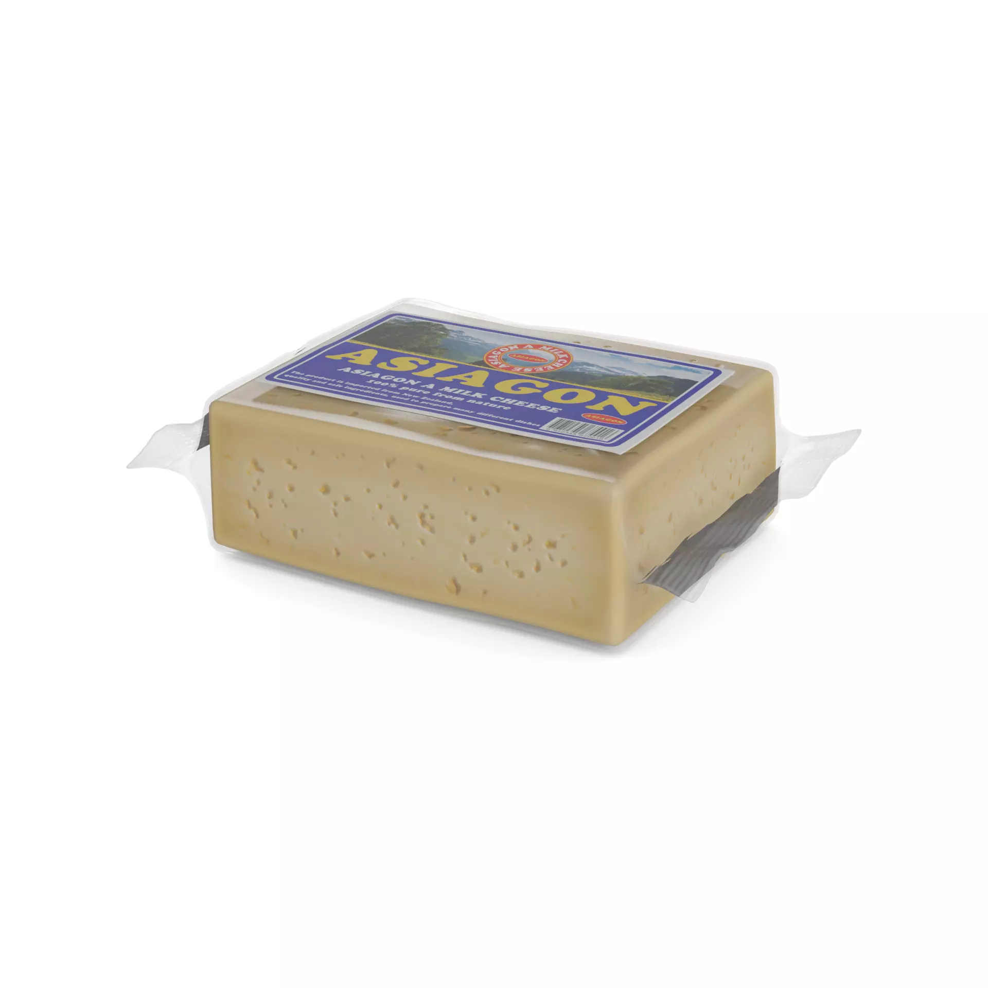 Hard cheese Asiago Cheese Low-poly 3D model_0